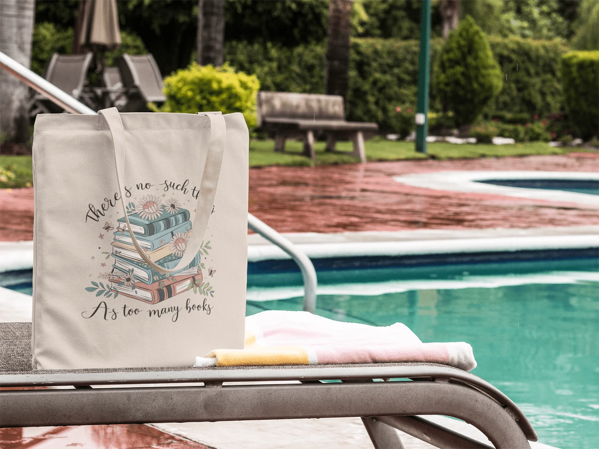 No Such Thing as Too Many Books Tote Bag - Image 3