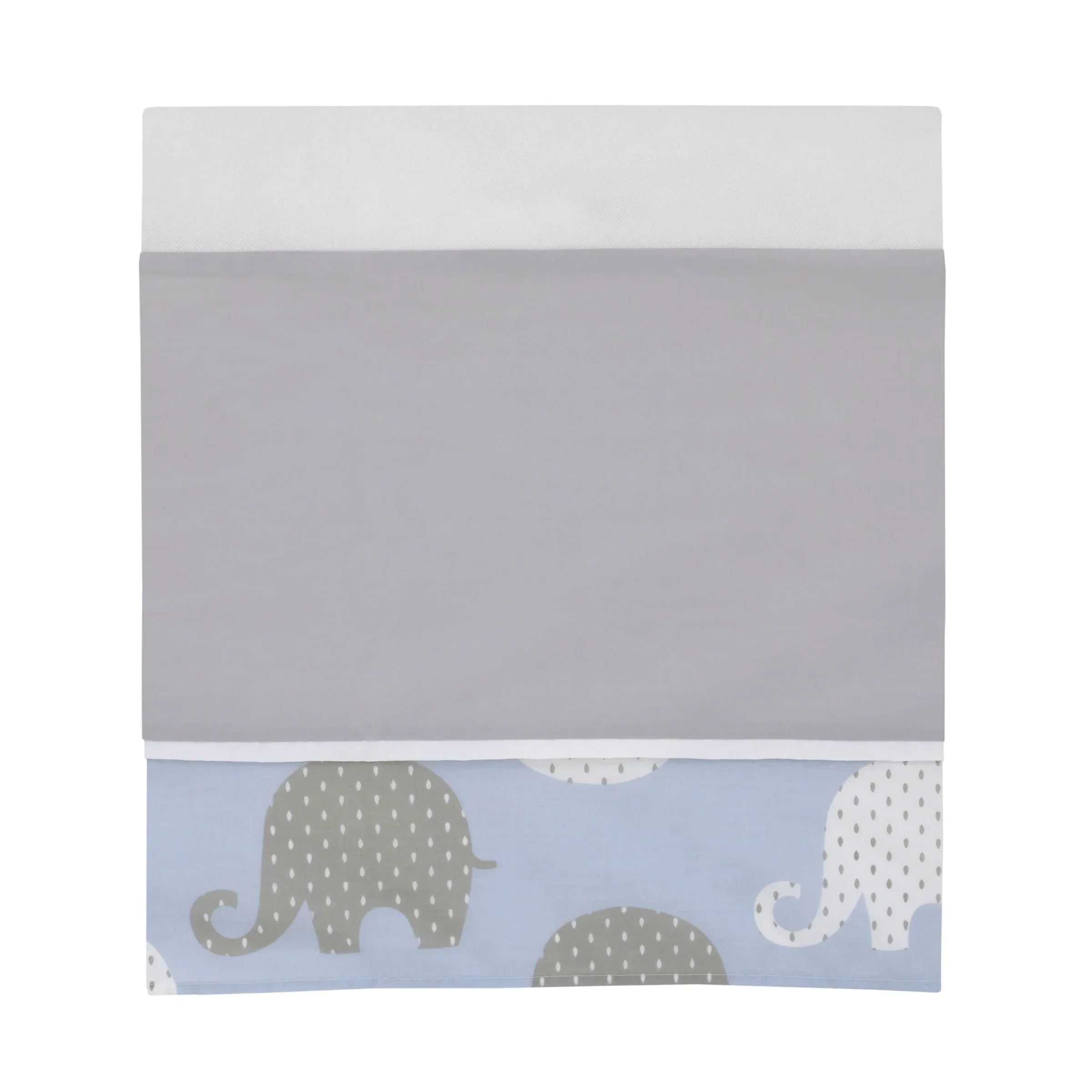 NoJo Dreamer Elephant Blue, Grey 8 Piece Nursery Crib Bedding Set - Image 5