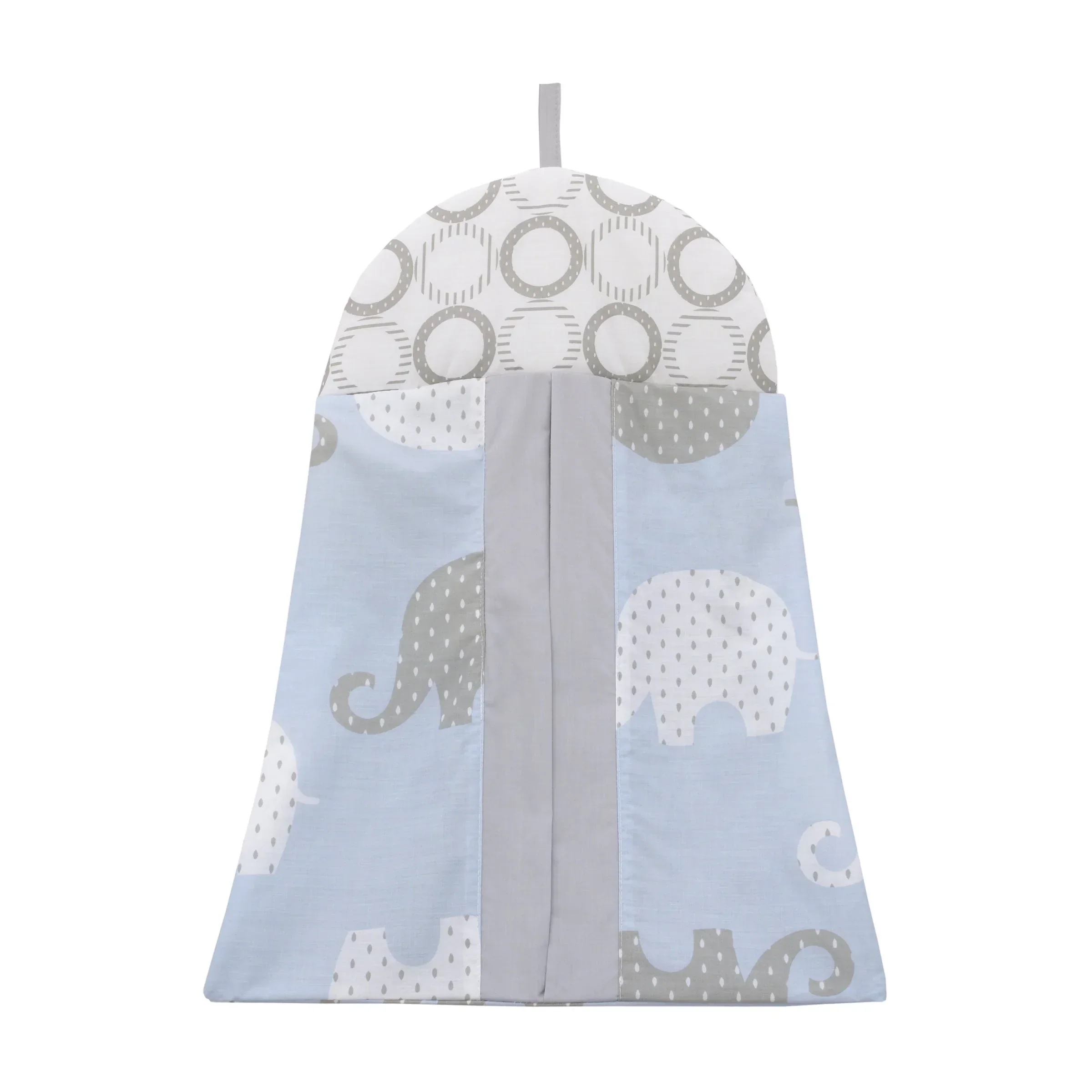 NoJo Dreamer Elephant Blue, Grey 8 Piece Nursery Crib Bedding Set - Image 8