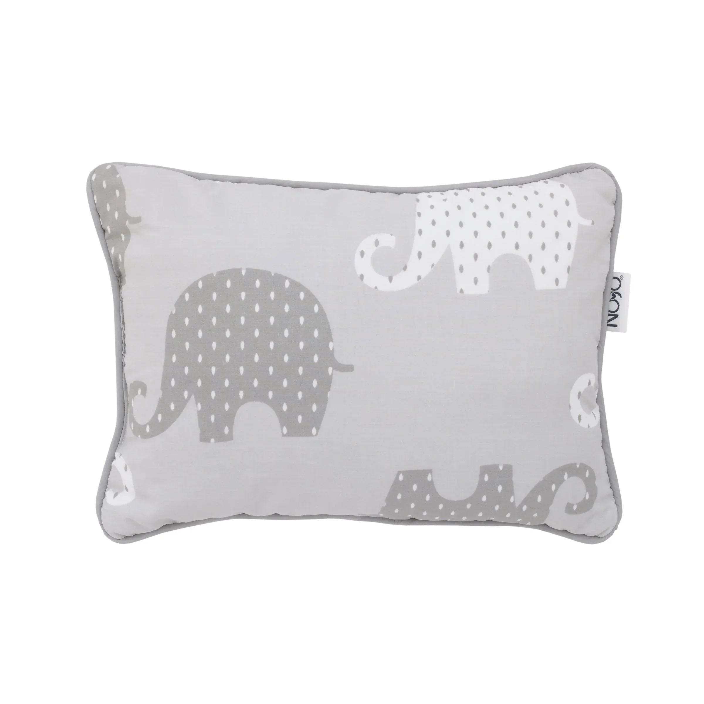 NoJo Dreamer Gray Elephant 8-Piece Nursery Crib Bedding Set - Image 6