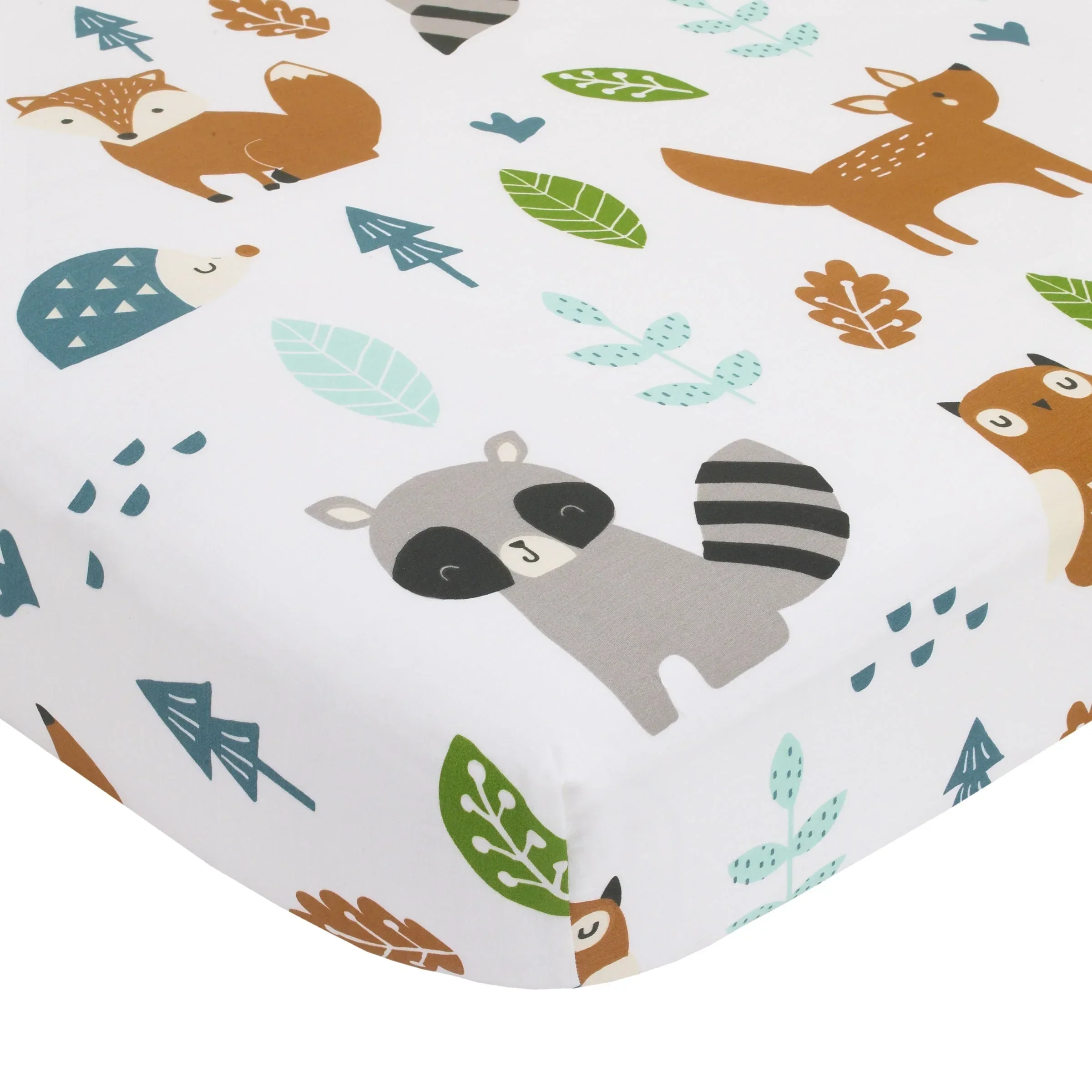 NoJo Dreamer Little Woodland Friends 8 Piece Nursery Crib Bedding Set - Image 3