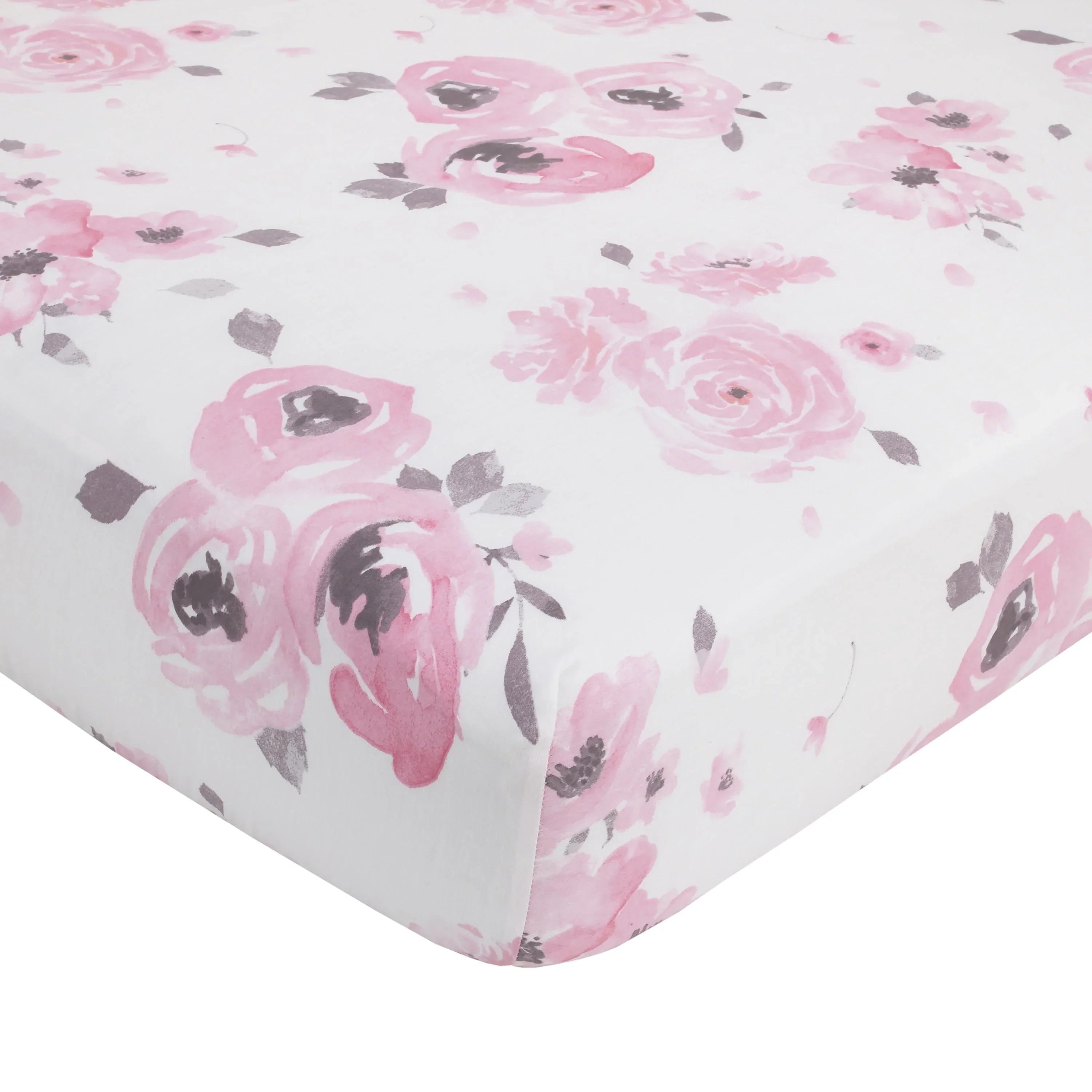 NoJo Dreamer Watercolor Floral 8 Piece Nursery Crib Bedding Set - Image 3
