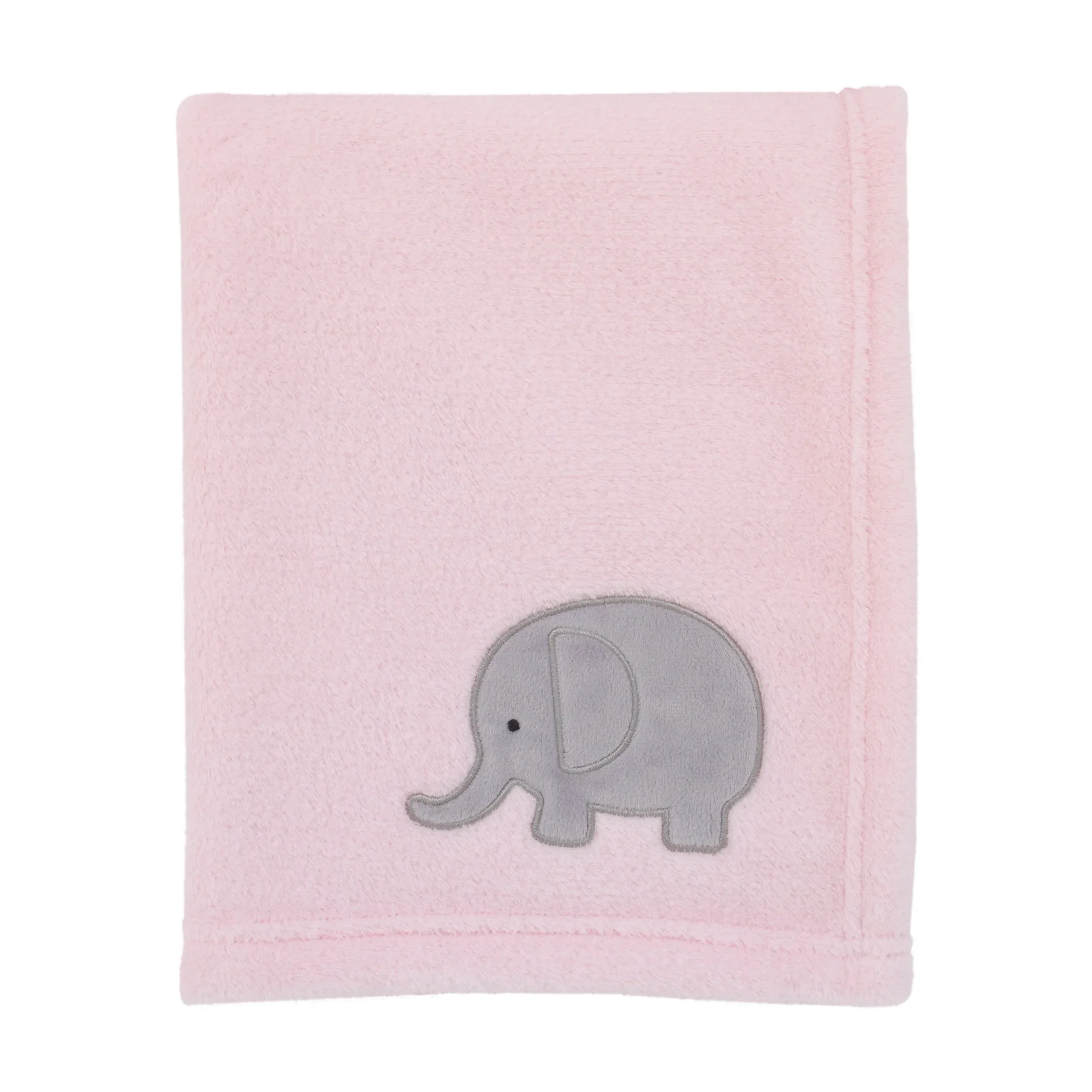 NoJo The Dreamer Pink and Grey Elephant 8 Piece Nursery Crib Bedding Set - Image 12