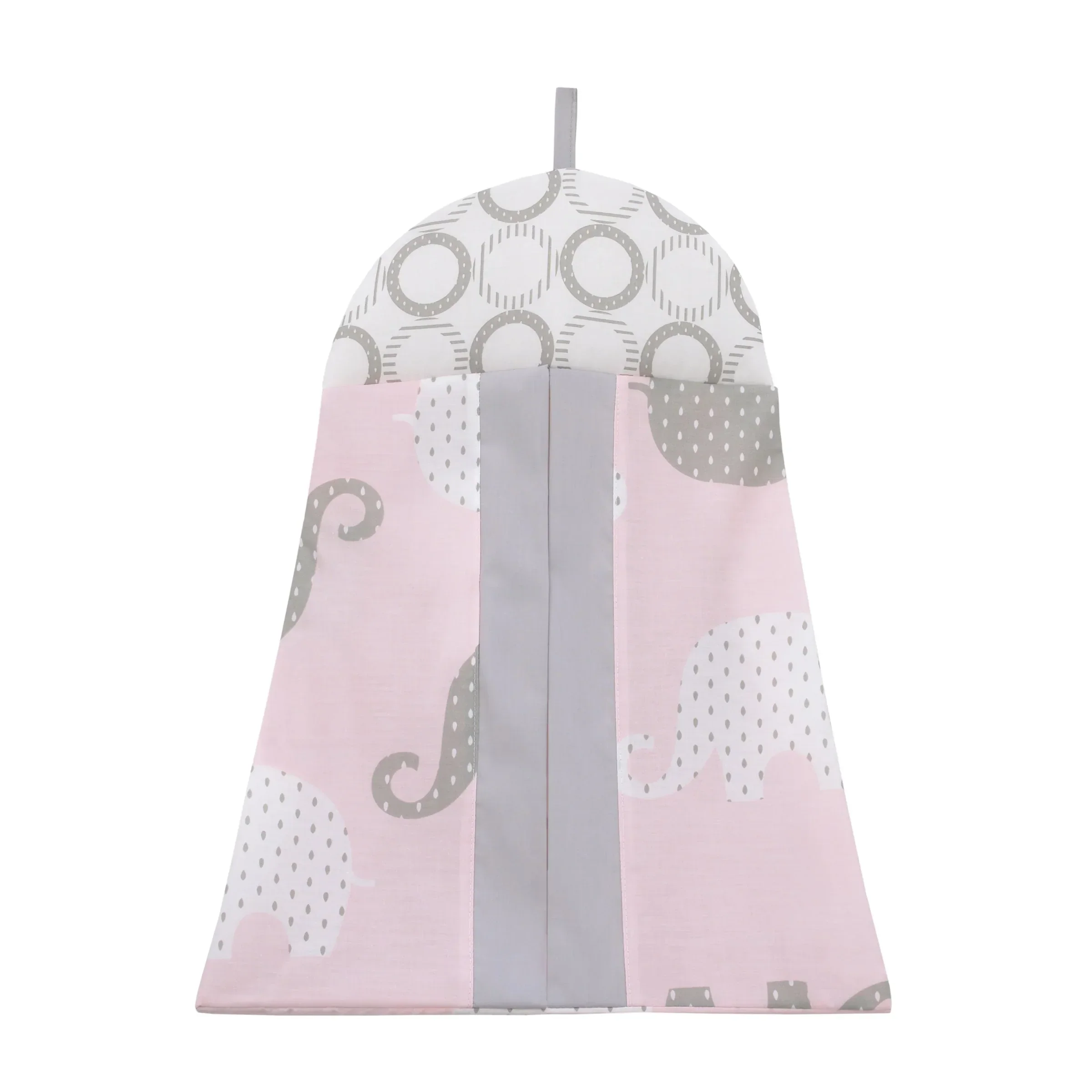NoJo The Dreamer Pink and Grey Elephant 8 Piece Nursery Crib Bedding Set - Image 13