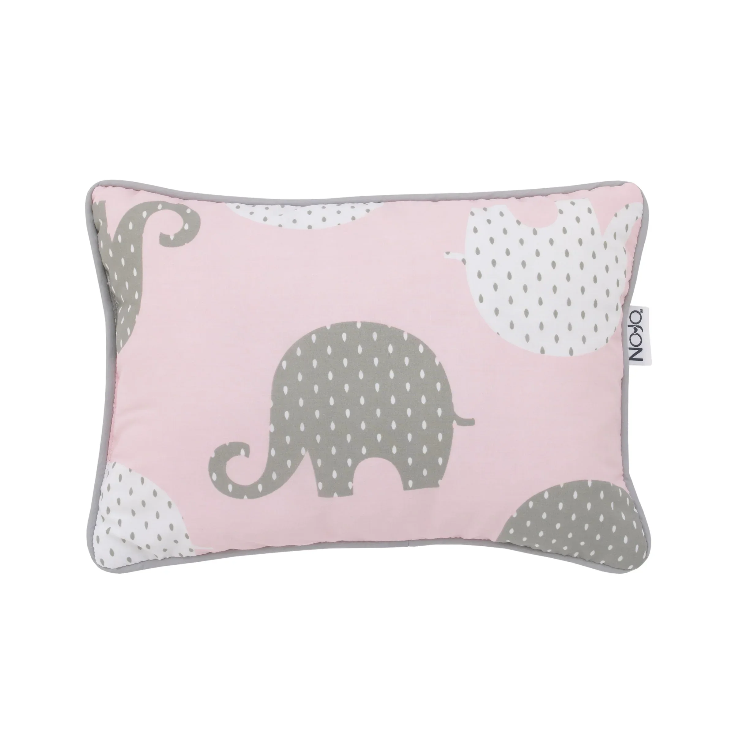 NoJo The Dreamer Pink and Grey Elephant 8 Piece Nursery Crib Bedding Set - Image 15