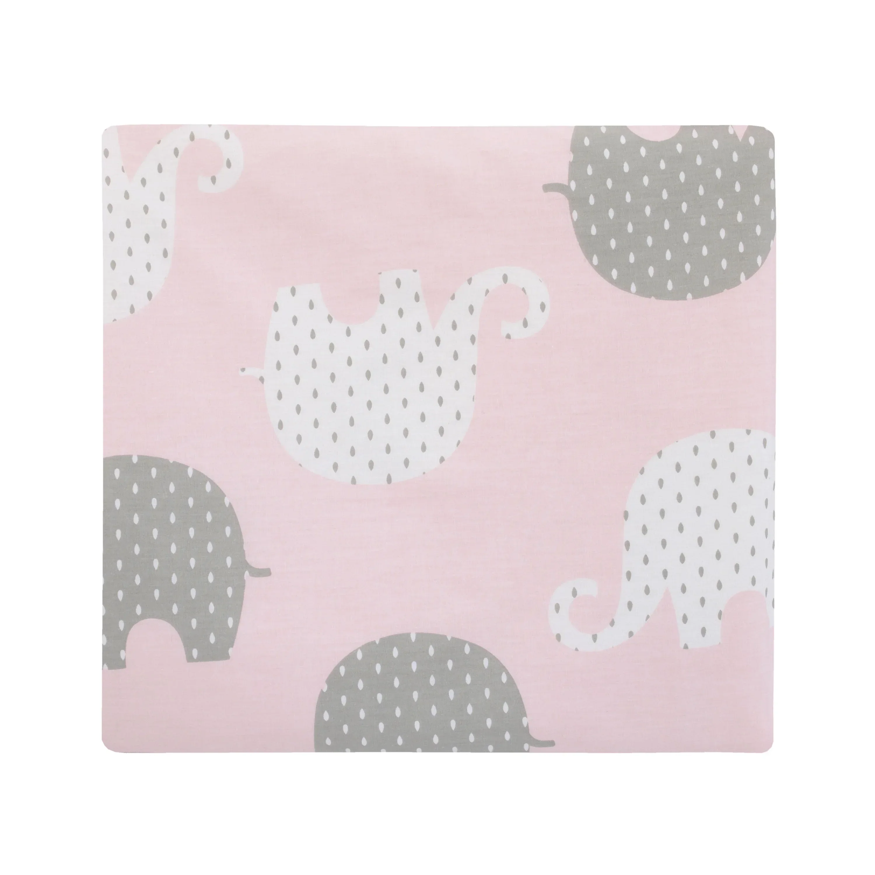 NoJo The Dreamer Pink and Grey Elephant 8 Piece Nursery Crib Bedding Set - Image 8