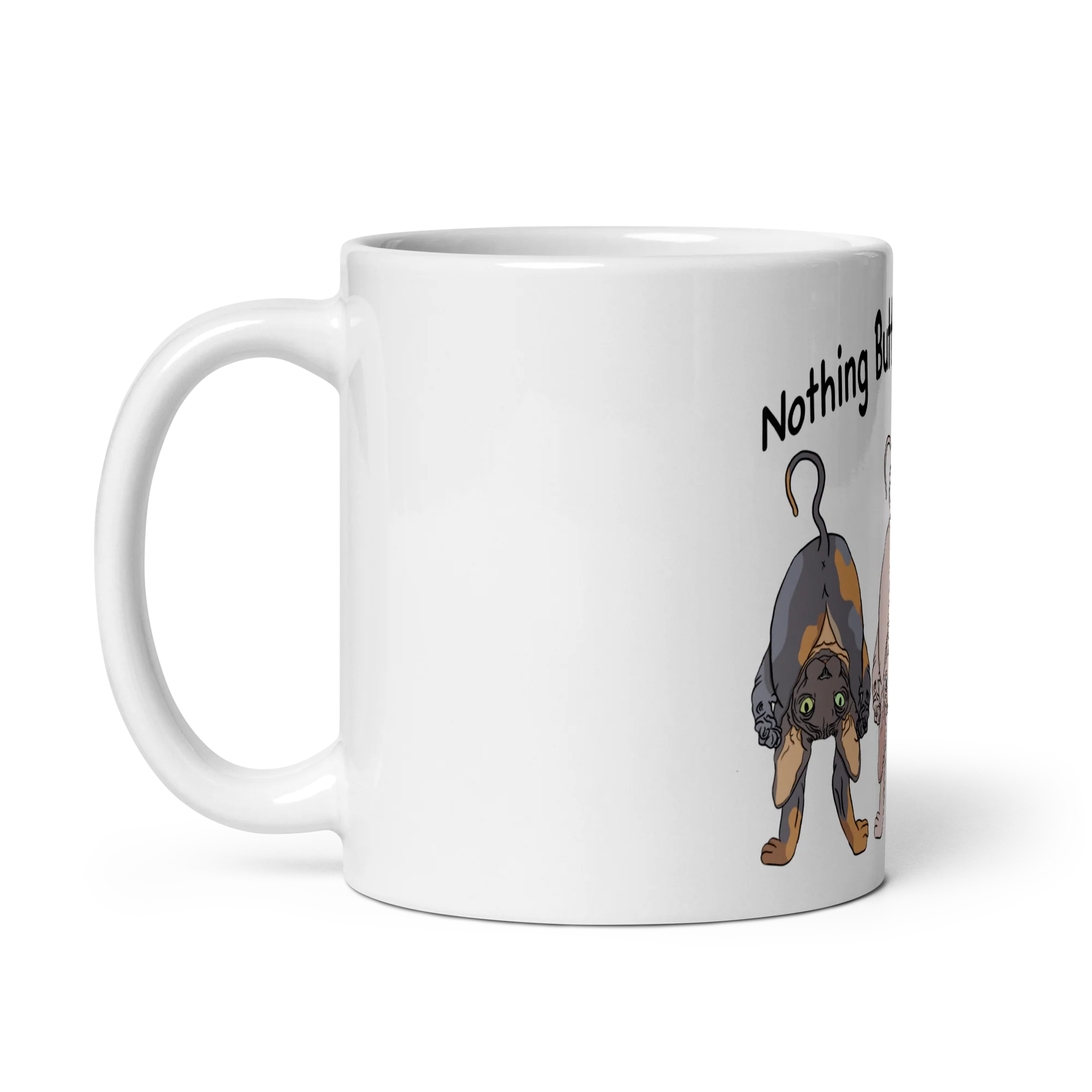 "NOTHING BUTT SPHYNX CATS" COFFEE MUG - Image 4