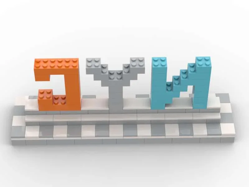 NYC Sign Custom LEGO-Compatible – Modern Display Build (White & Light Gray Base) - Image 2