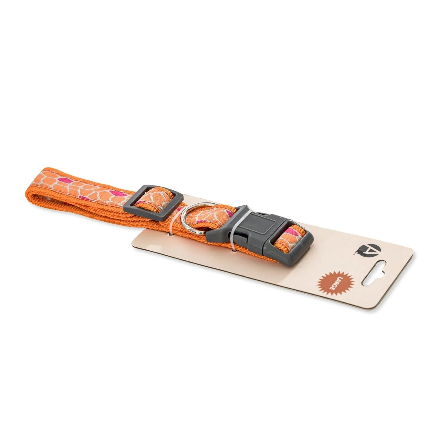 Nylon Dog Collar with Embroidered Giraffe Design/Animal Print, Secure & Adjustable Fit - Image 7