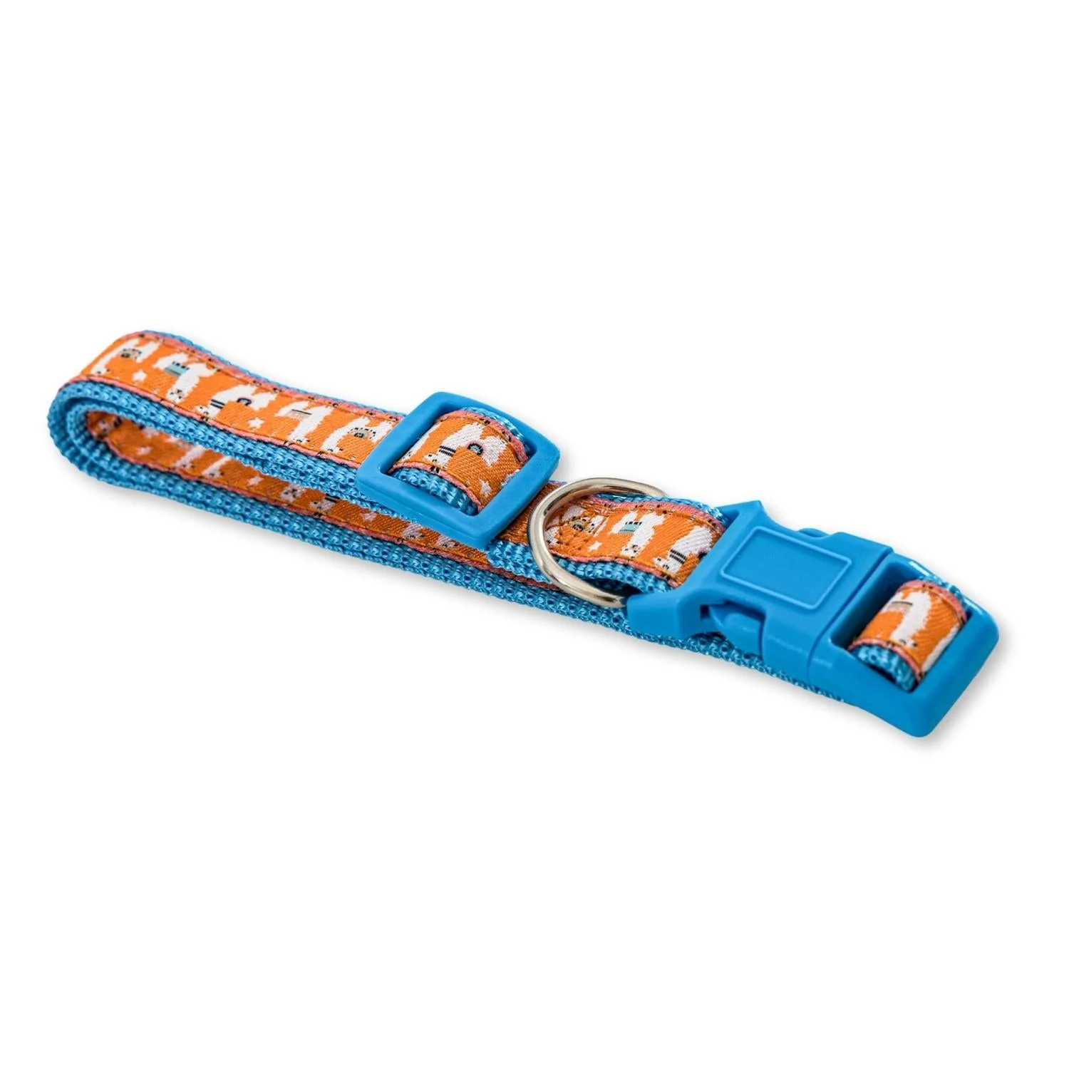 Nylon Dog Collar with Embroidered Llama Design, Adjustable,  Comfortable & Secure Fit - Image 2