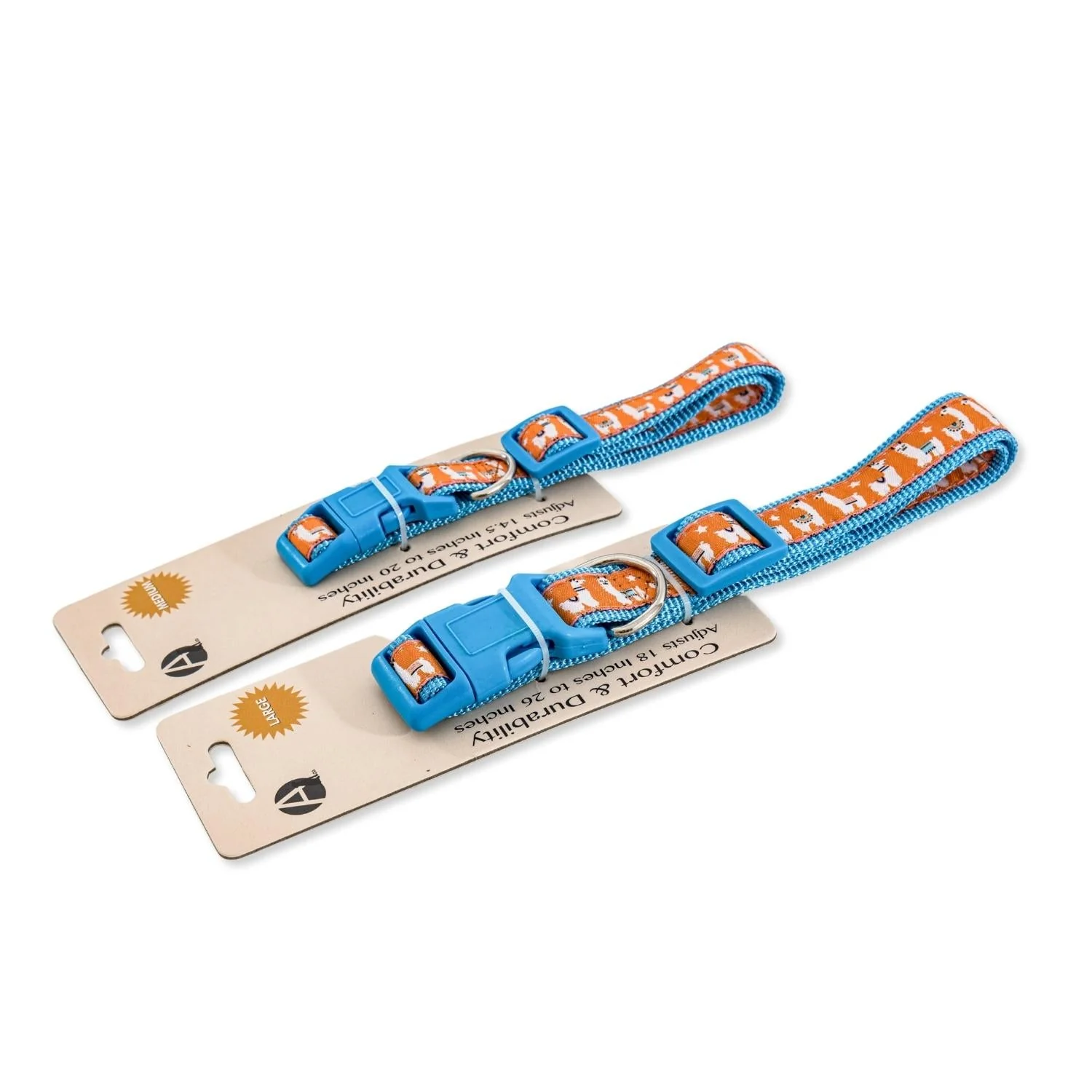 Nylon Dog Collar with Embroidered Llama Design, Adjustable,  Comfortable & Secure Fit - Image 5