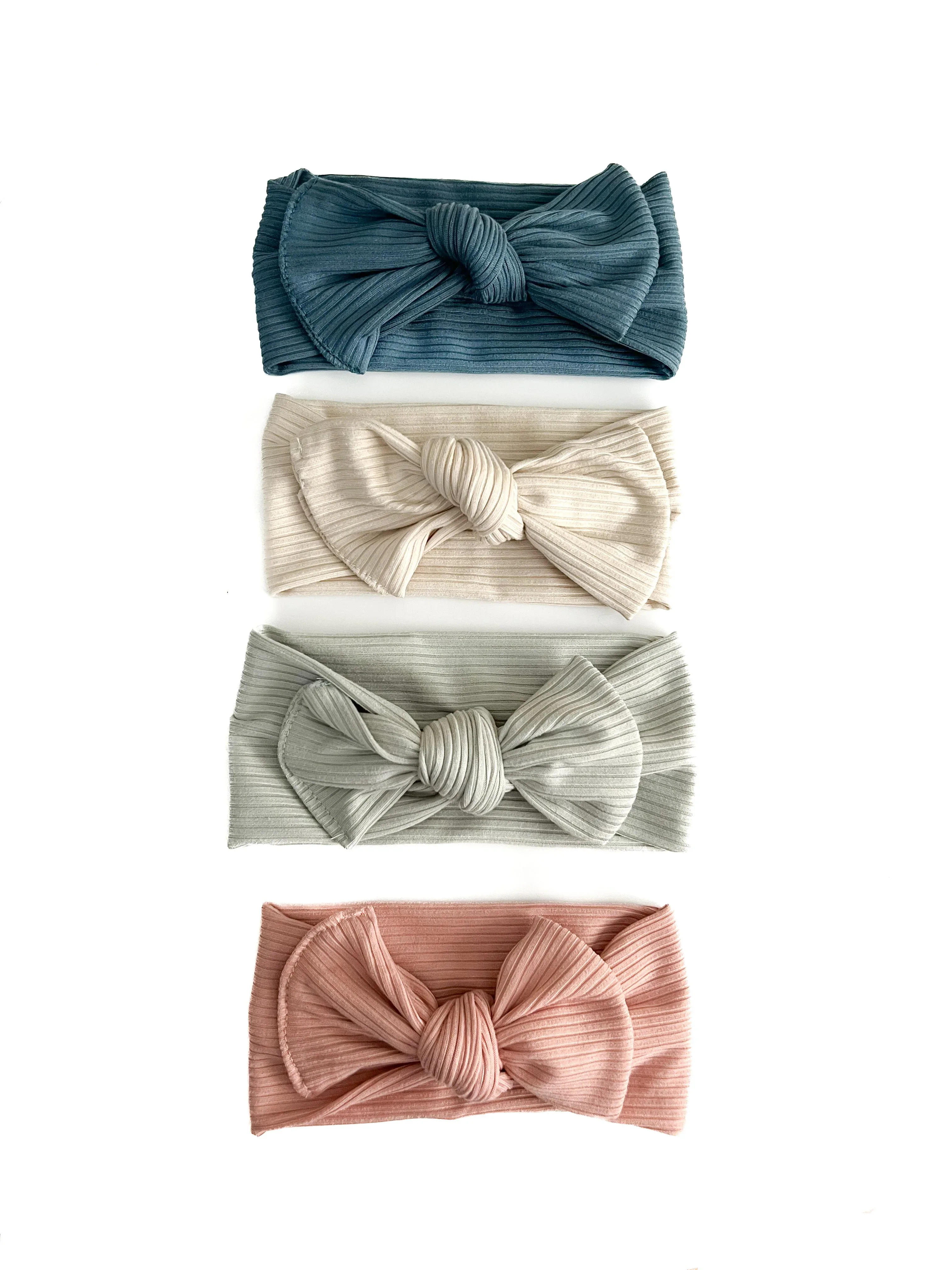 Oat Beige Baby Girl Bow Headwrap - Image 2