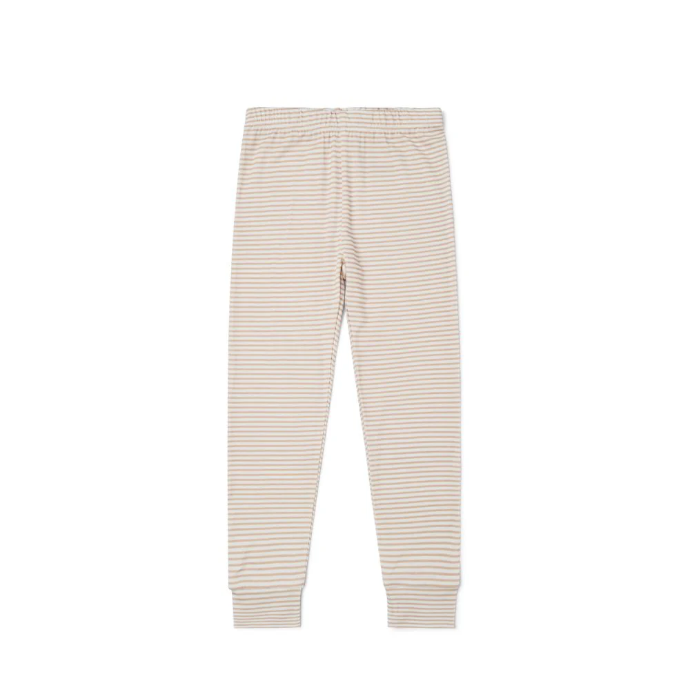 Oatmeal Stripe Bamboo Kids Pajama Set - Image 3