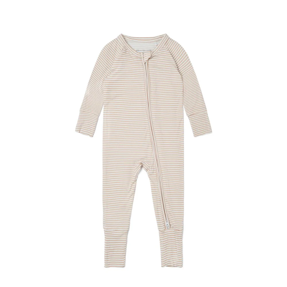 Oatmeal Stripe Bamboo Sleeper - Image 2
