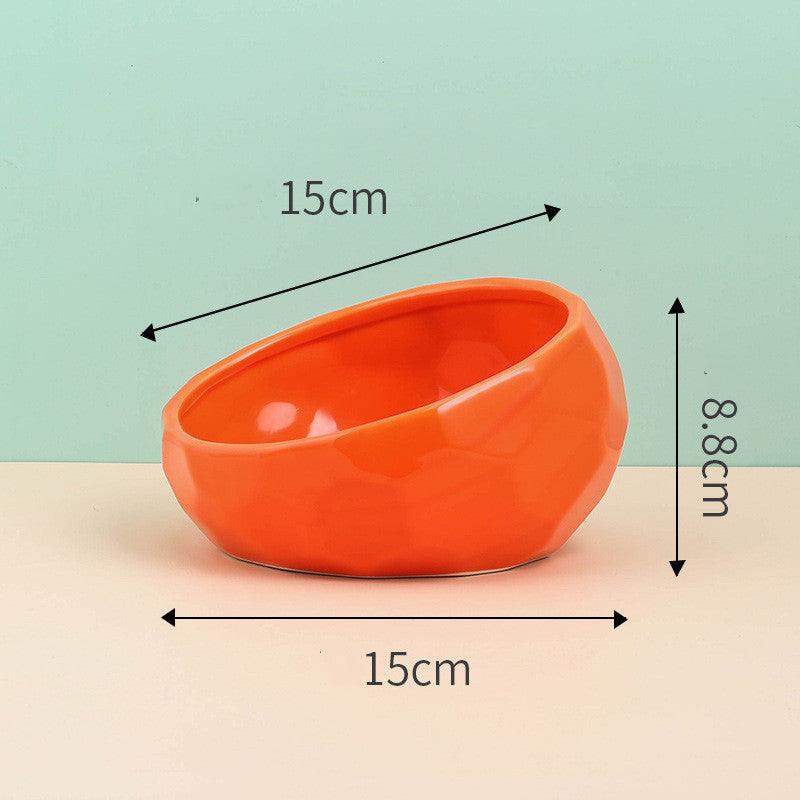Oblique Mouth Ceramic Pet Bowl - Image 10