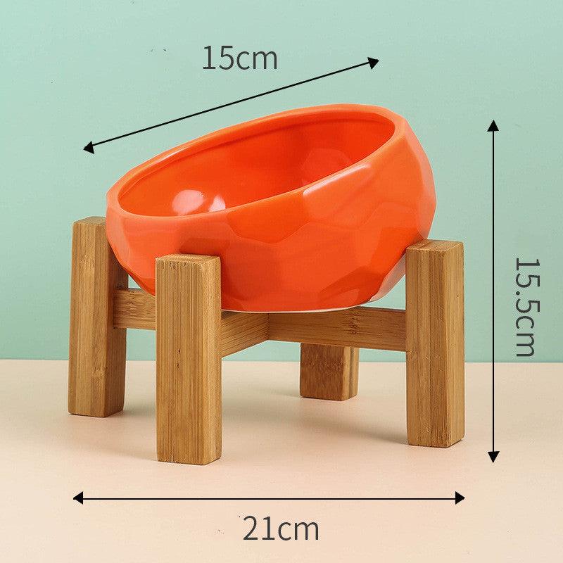 Oblique Mouth Ceramic Pet Bowl - Image 12