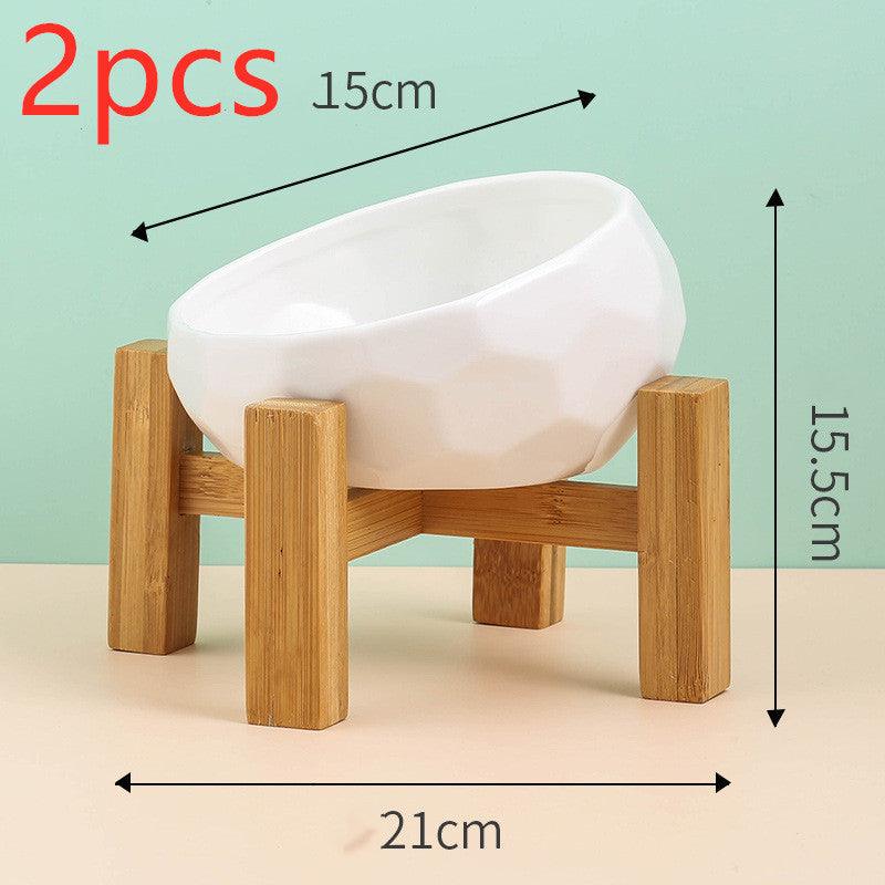 Oblique Mouth Ceramic Pet Bowl - Image 6
