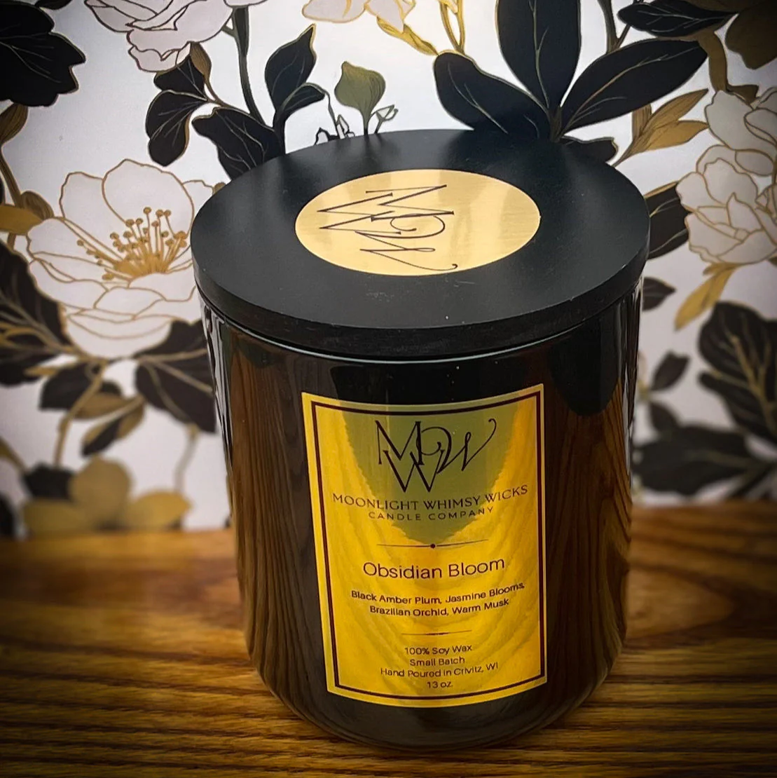 Obsidian Bloom | Luxury Soy Wax Candle - Image 2