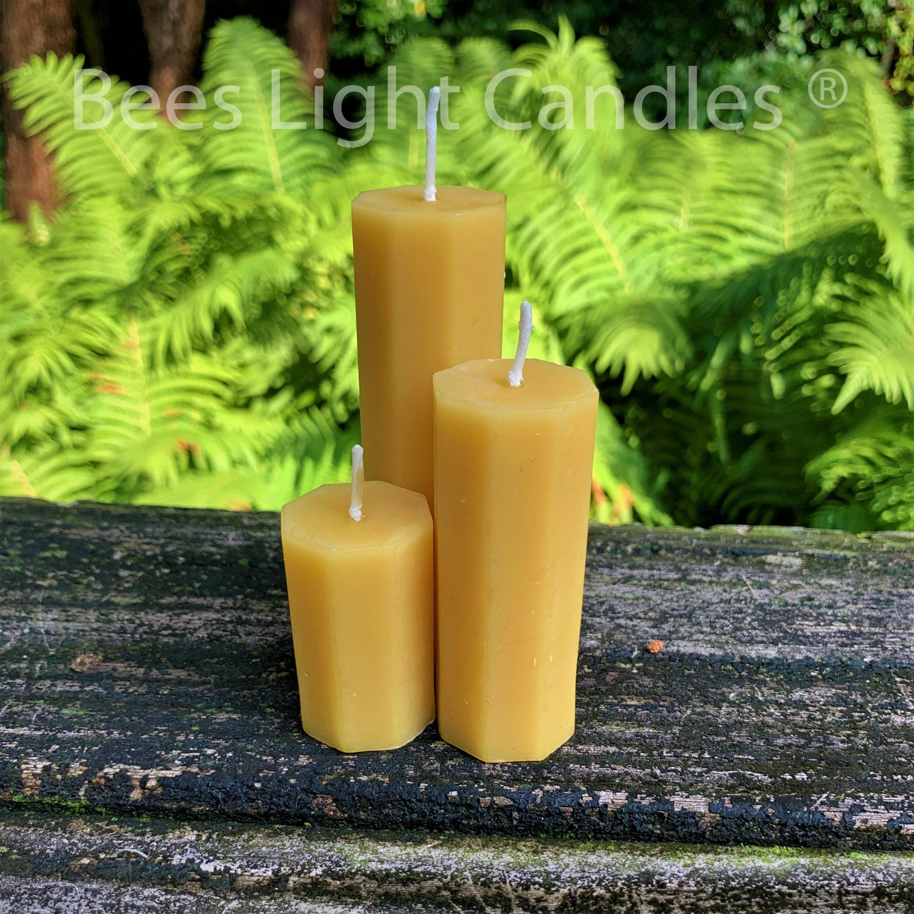 Octagon Beeswax Pillar Candles - Image 2