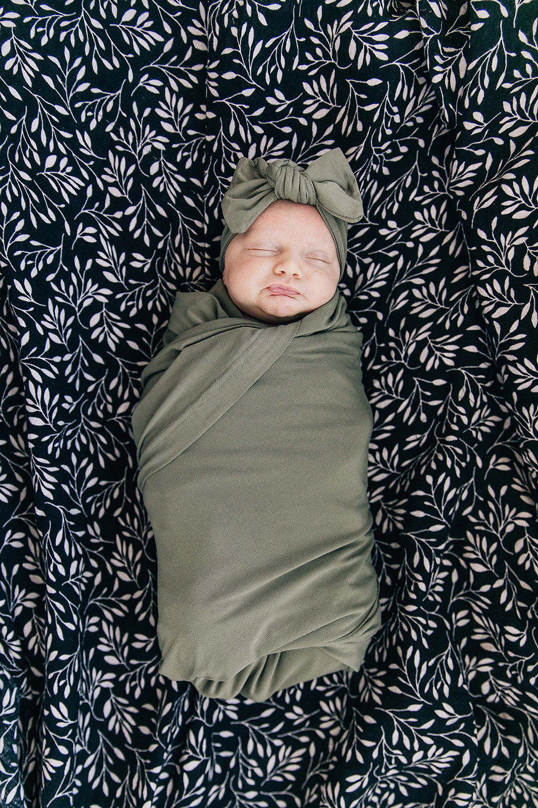 Olive Bamboo Hat OR Head Wrap Set - Image 3