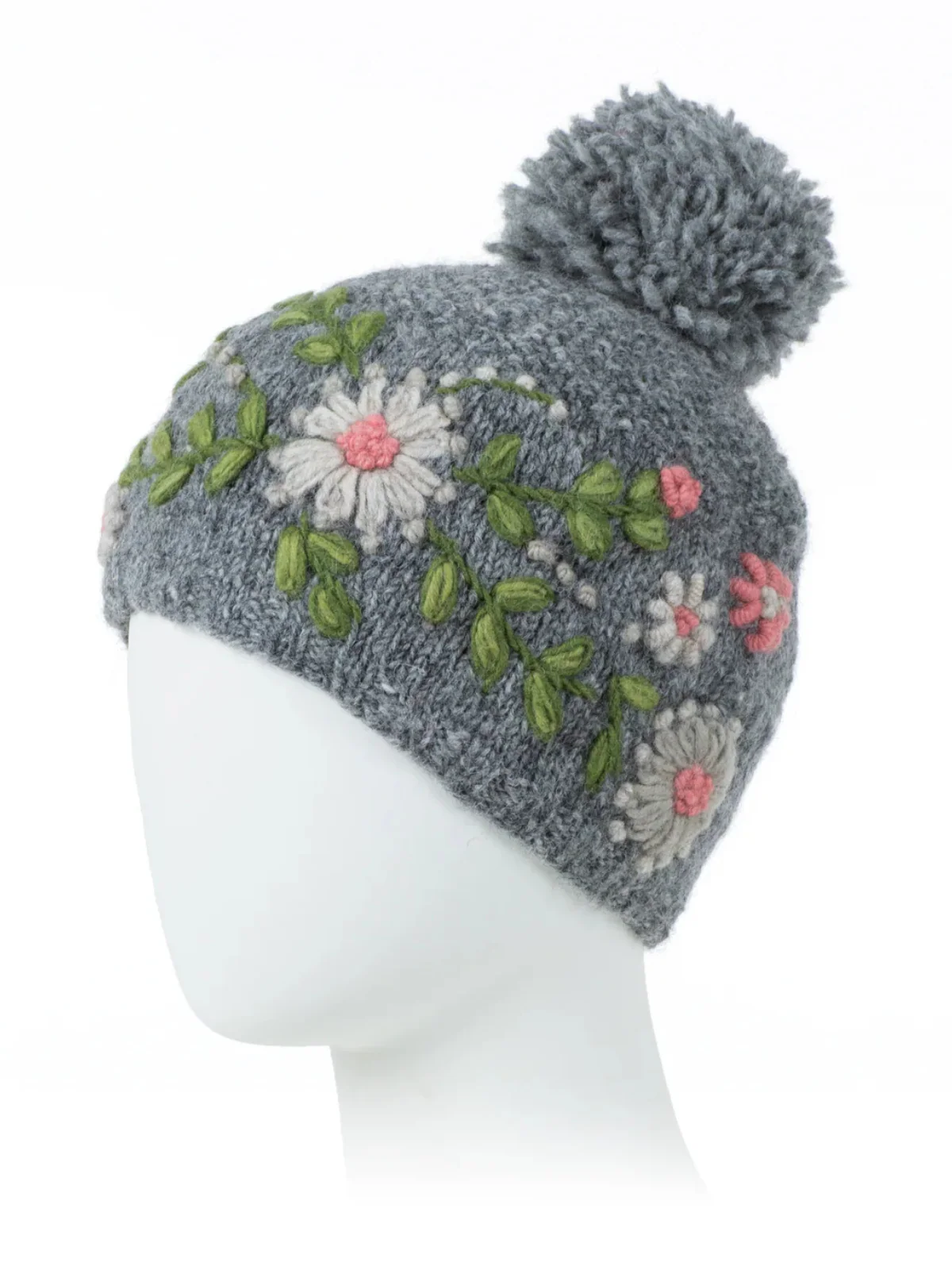 Olivia Wool Knit Embroidered Hat - Image 7