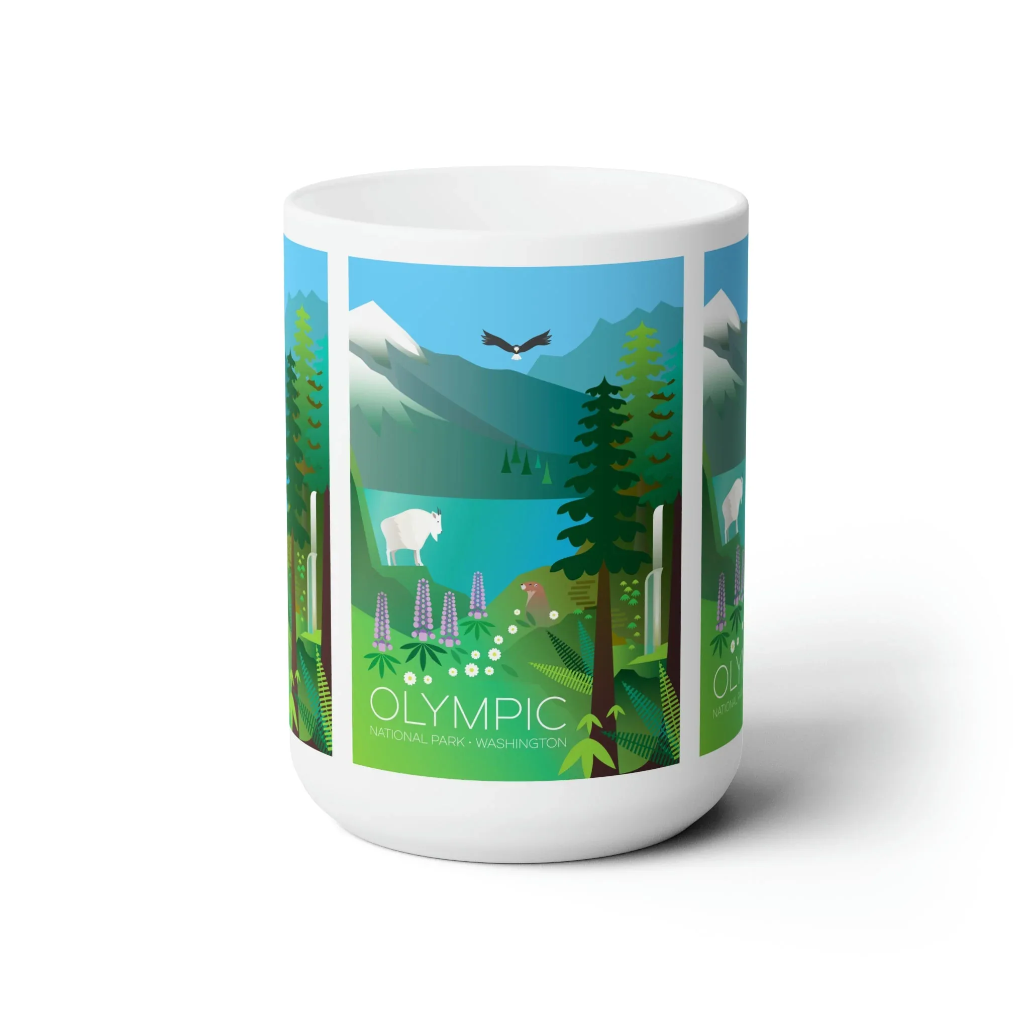 Olympic National Park Ceramic Mug 11oz or 15oz - Image 2
