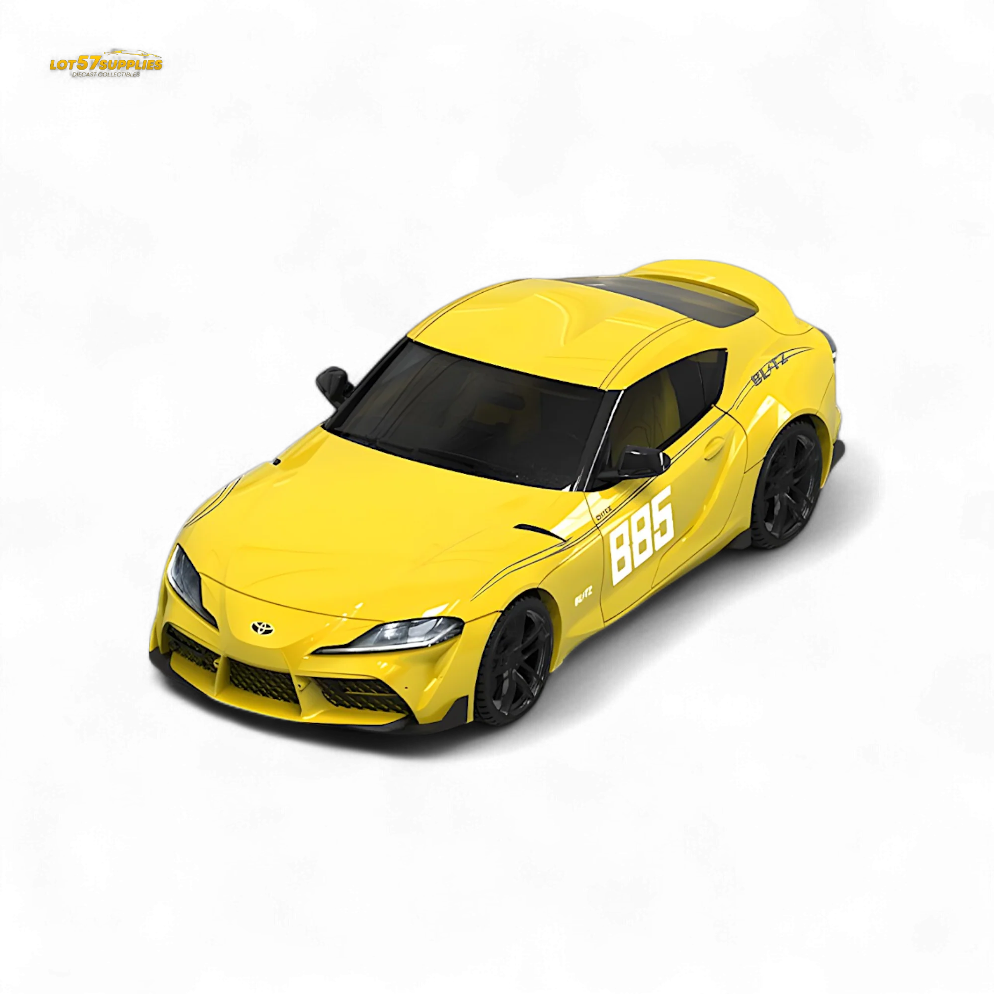 OM Model Toyota Supra A90 Initial D Ghost in Yellow 1:64 - Image 2