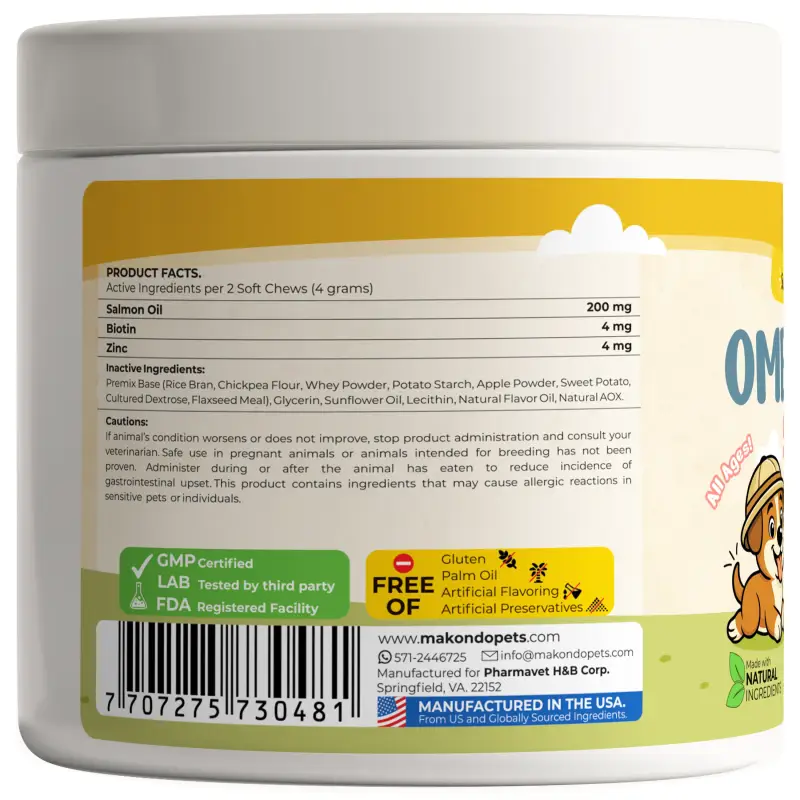 Omega 3 for Dogs - Salmon Oil - 120 Soft Chews - Image 10
