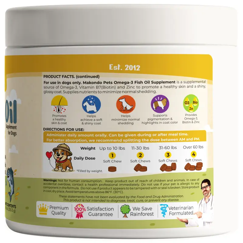 Omega 3 for Dogs - Salmon Oil - 120 Soft Chews - Image 11
