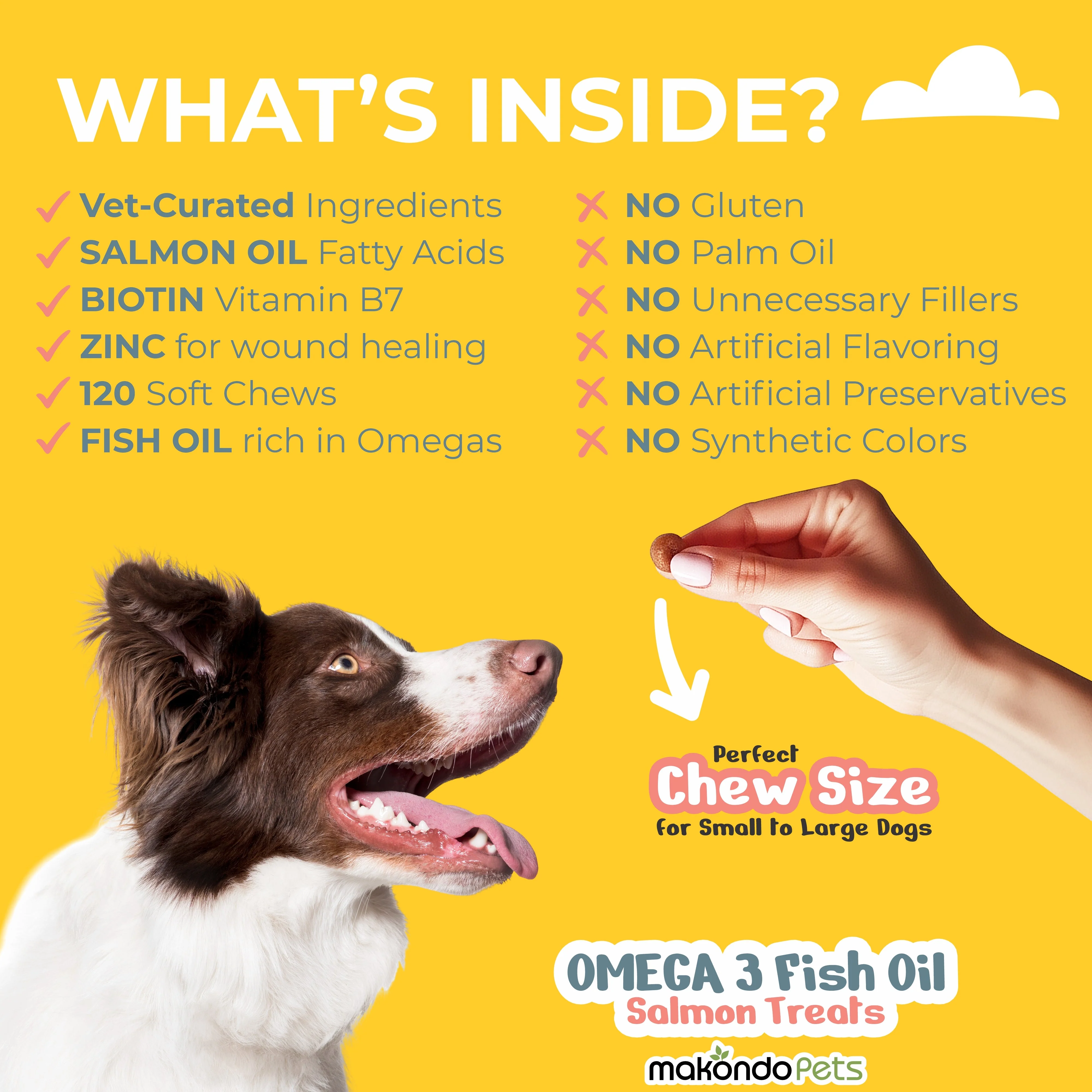 Omega 3 for Dogs - Salmon Oil - 120 Soft Chews - Image 4