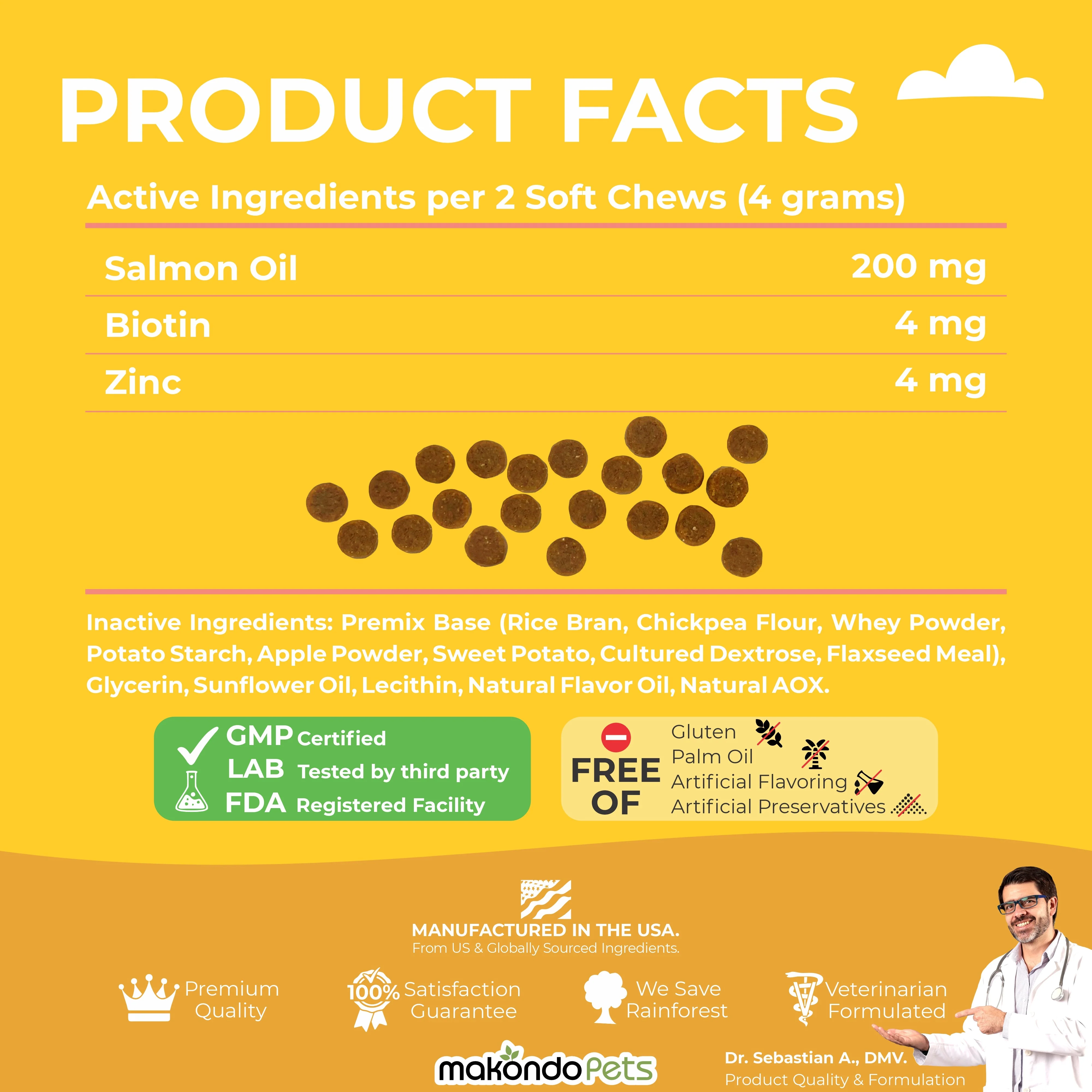 Omega 3 for Dogs - Salmon Oil - 120 Soft Chews - Image 6