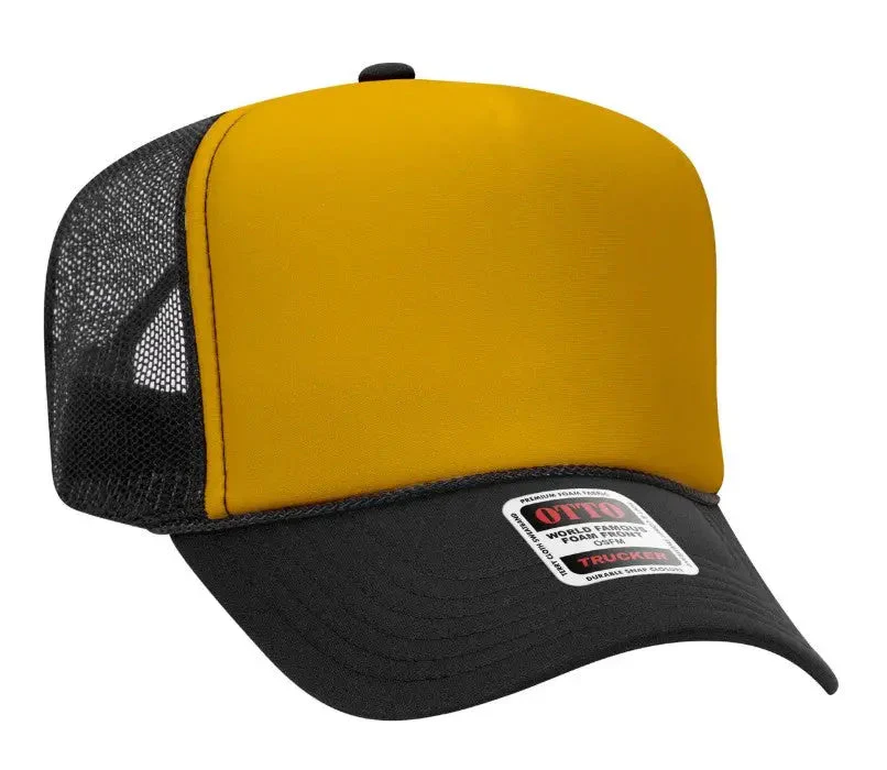 On My Husband's Last Nerve Skeleton Design Adult Otto Foam Trucker Hat - Image 34