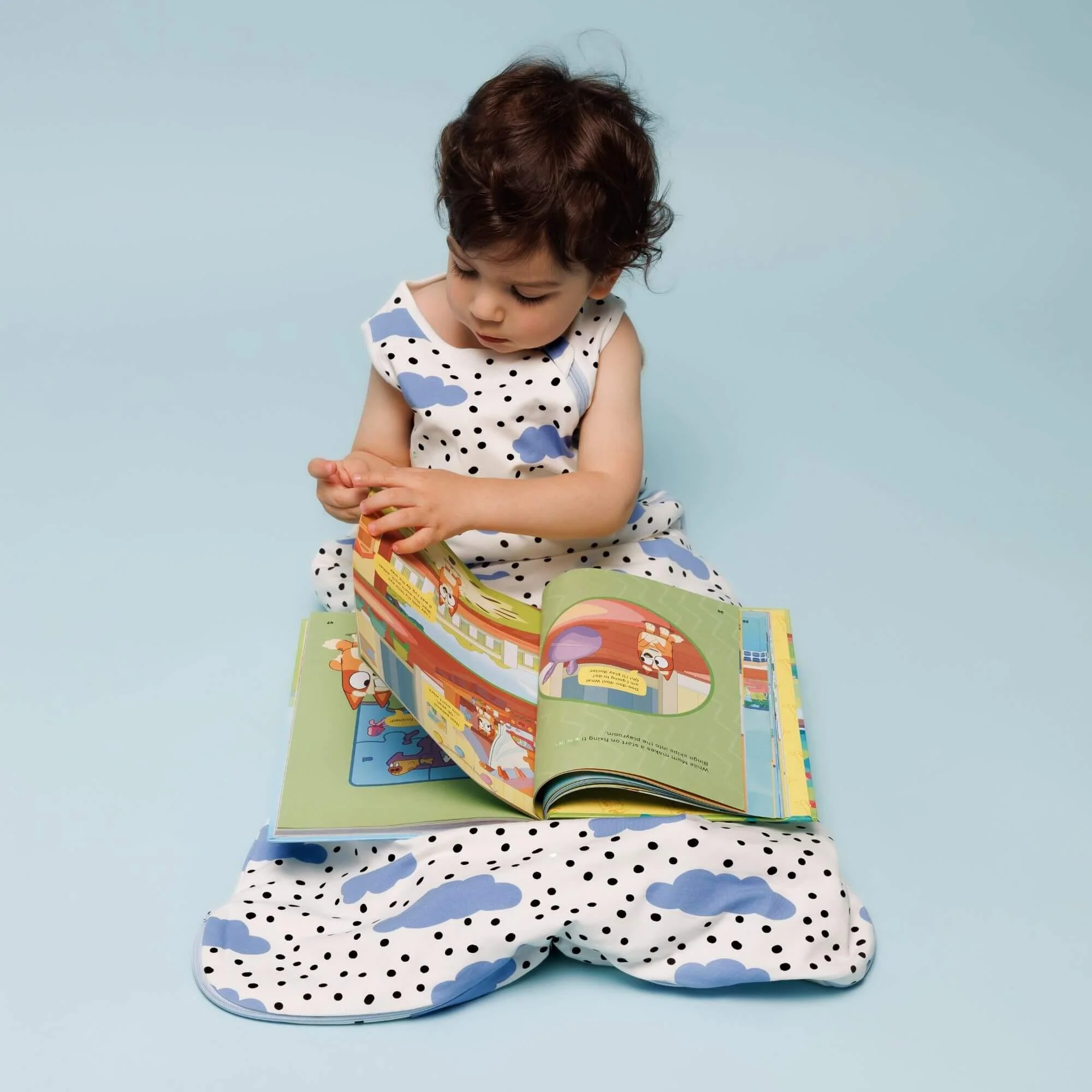 One & Done Sleep Sack - Blue Clouds - Image 4