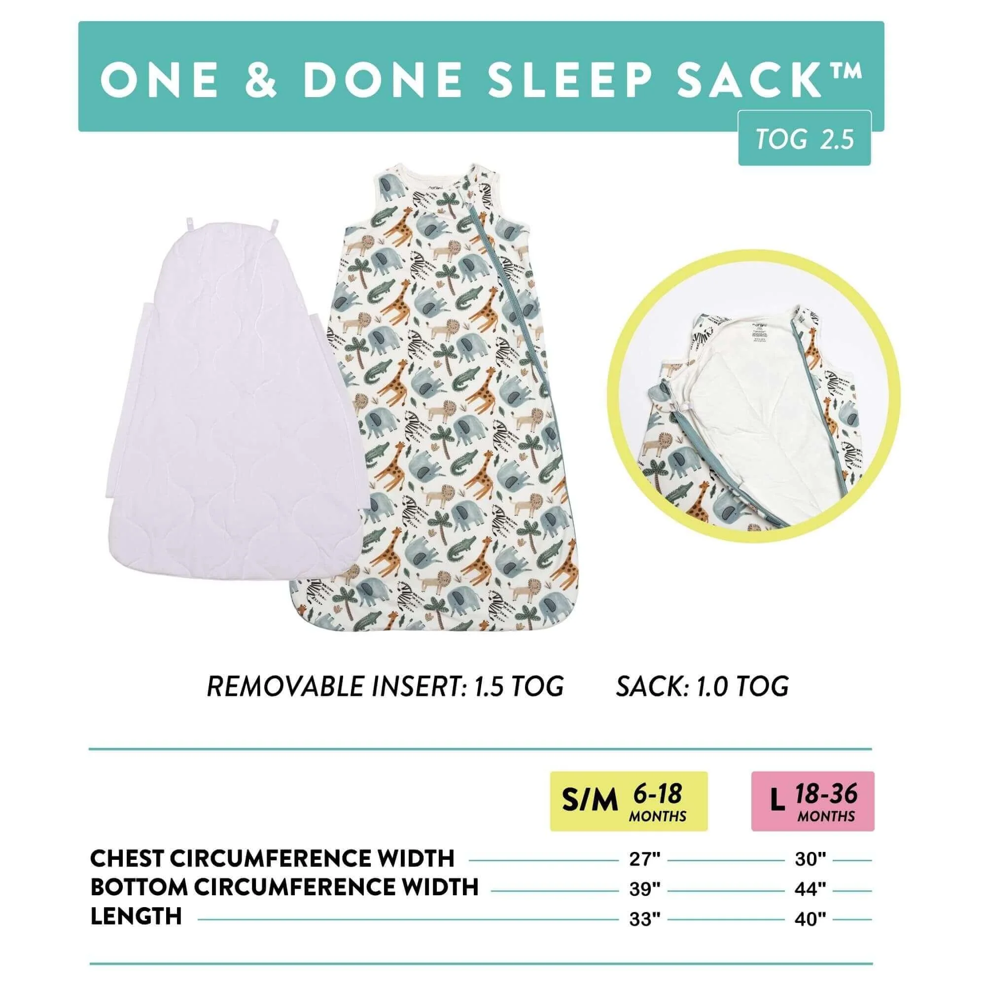 One & Done Sleep Sack - Green Stripes - Image 4