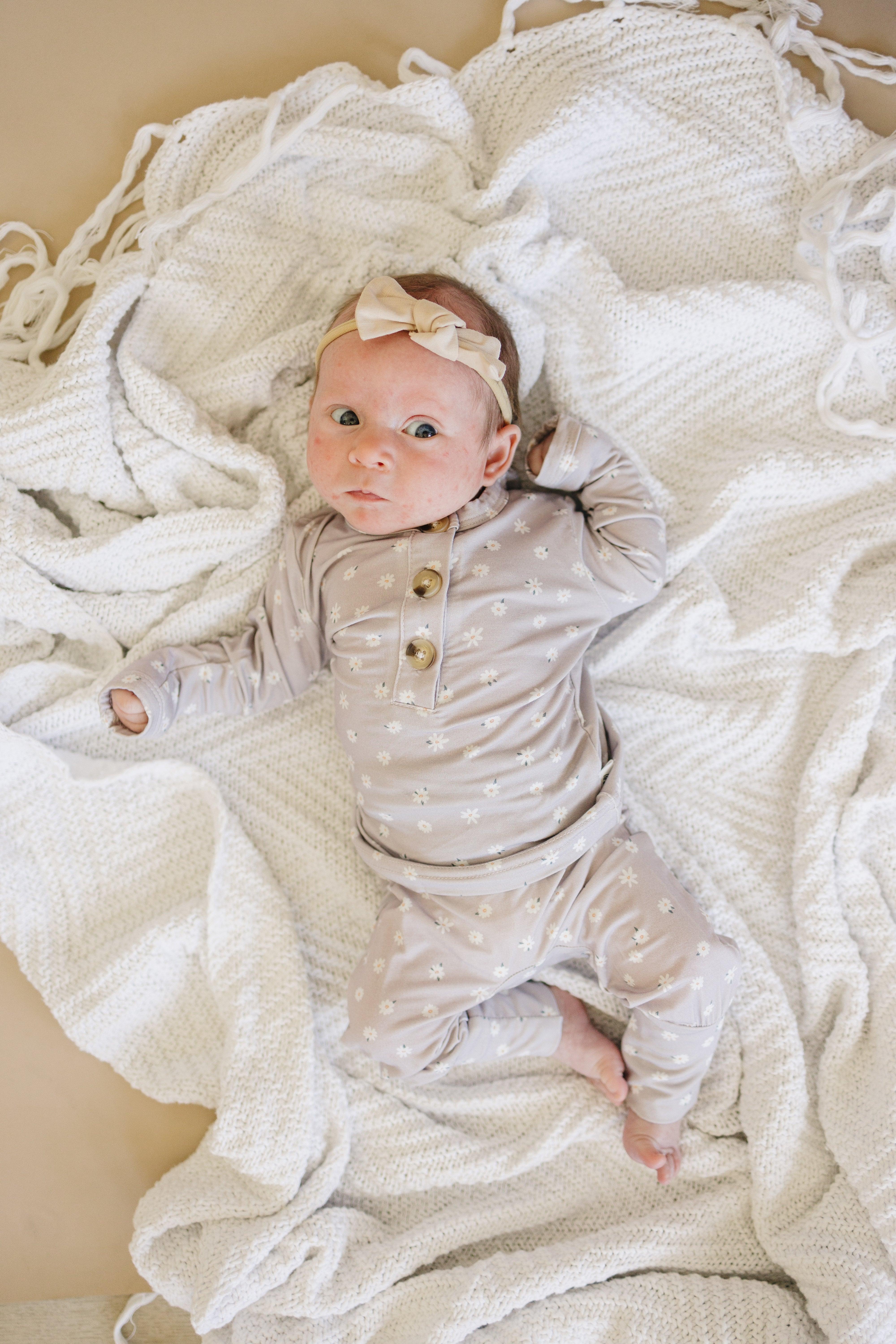 Oopsie Daisy 2pc Henley Bamboo Pajamas - Sizes Newborn & Up! - Image 11
