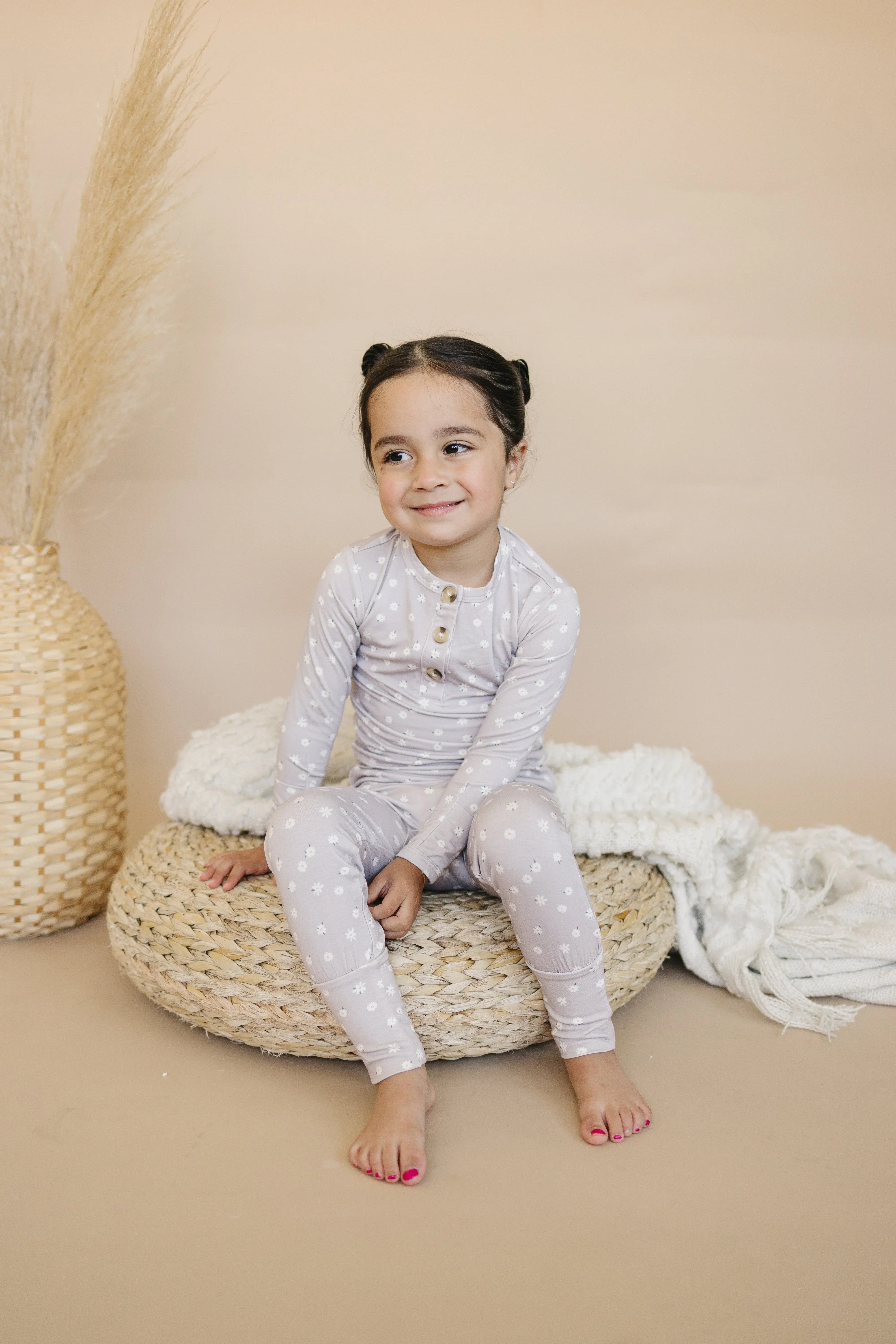 Oopsie Daisy 2pc Henley Bamboo Pajamas - Sizes Newborn & Up! - Image 9