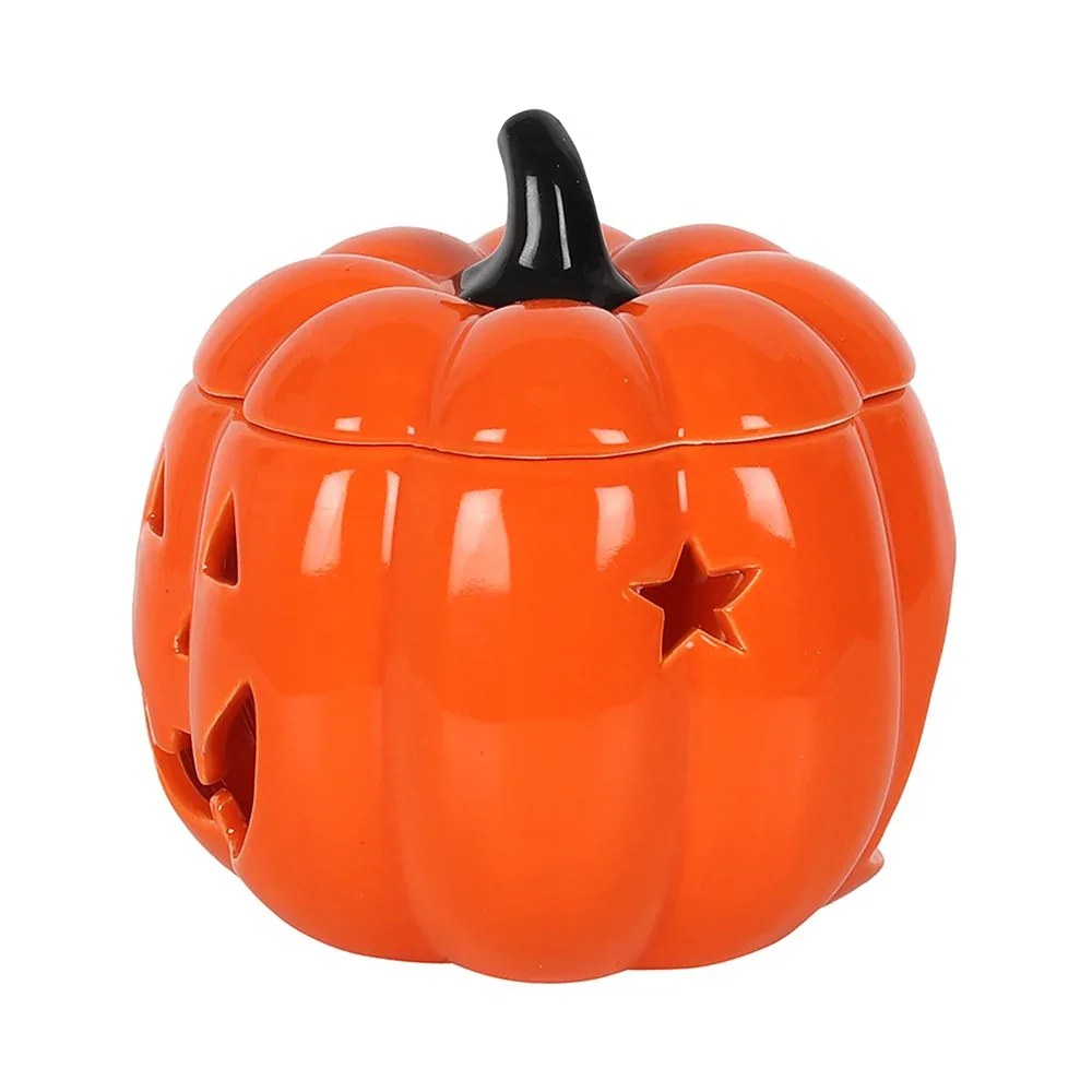 Orange Halloween Jack-O-Lantern Oil Burner - Image 4