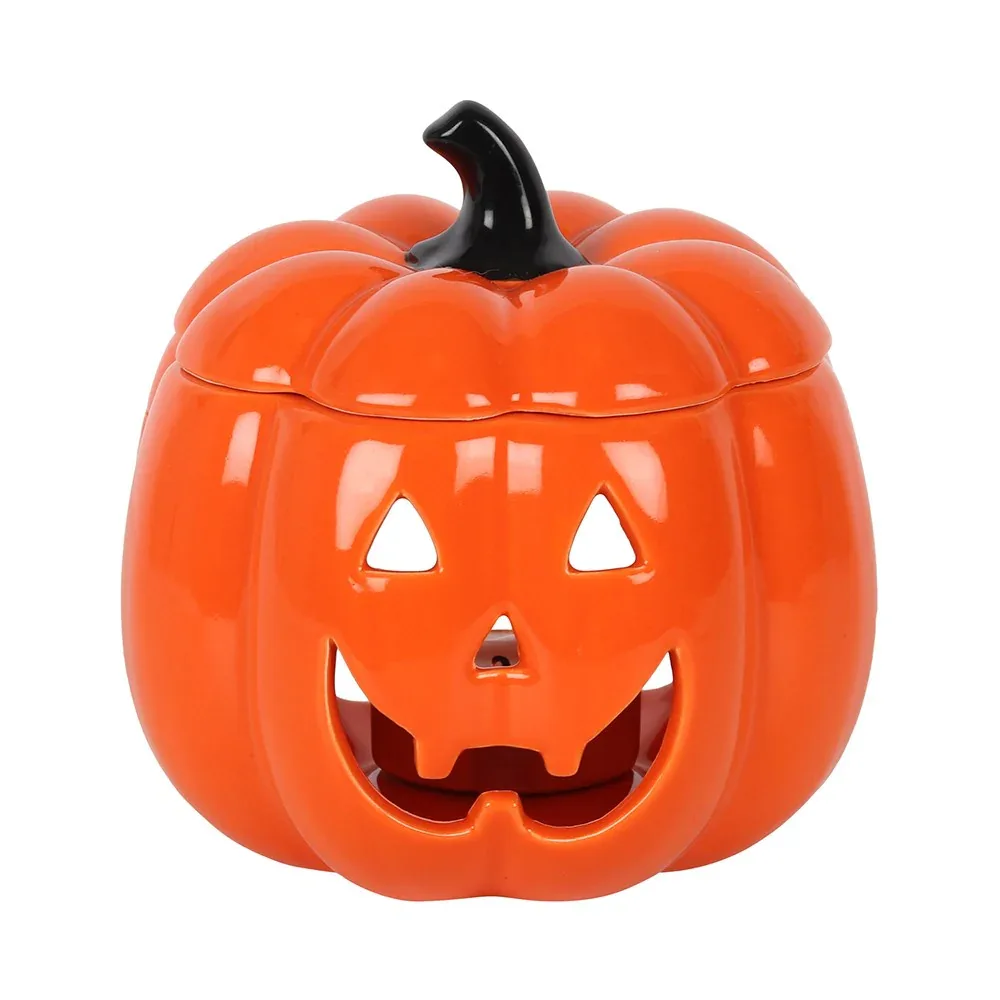 Orange Halloween Jack-O-Lantern Oil Burner - Image 5