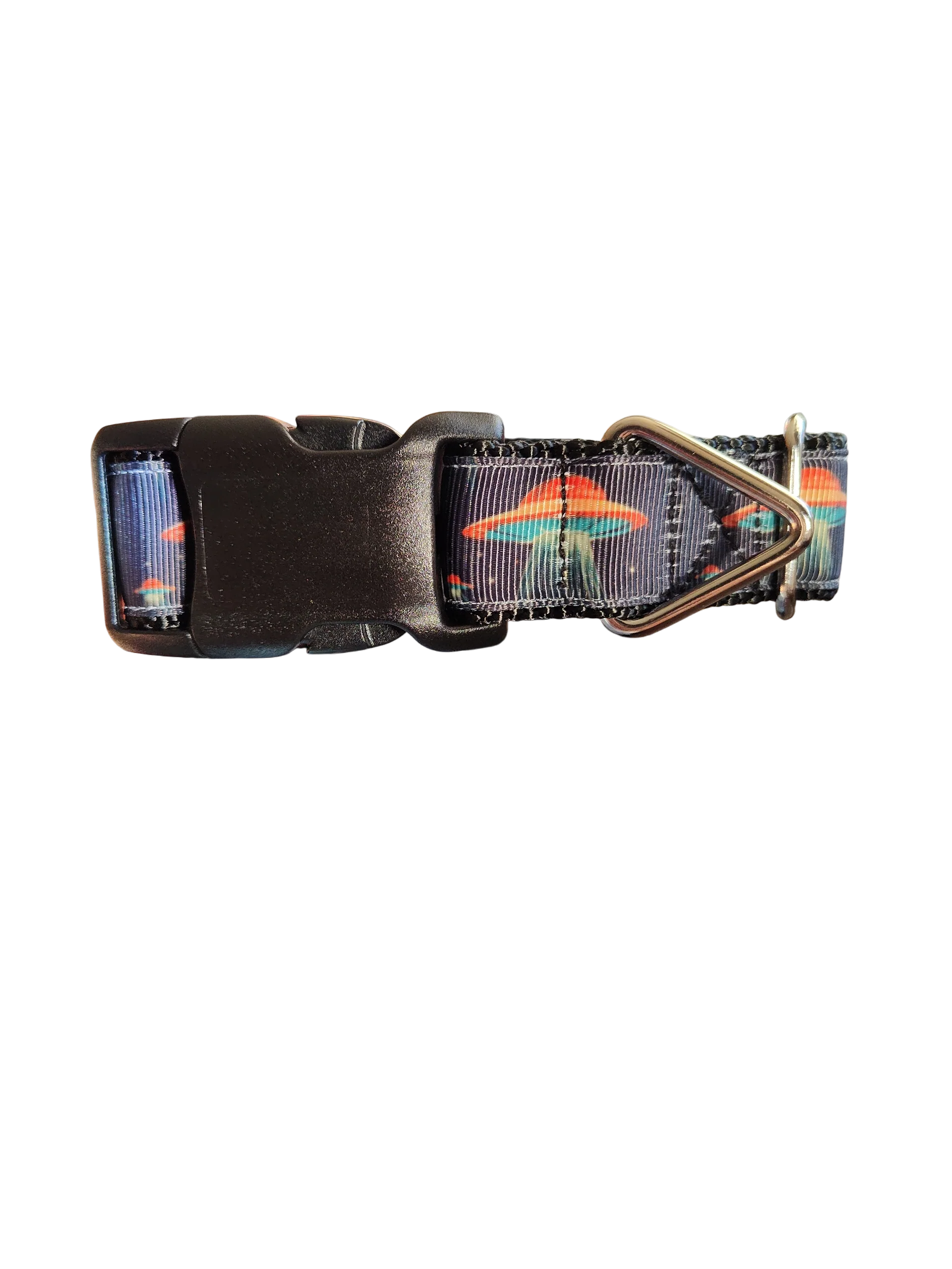 Orange UFO Nylon Dog Collar - Image 2