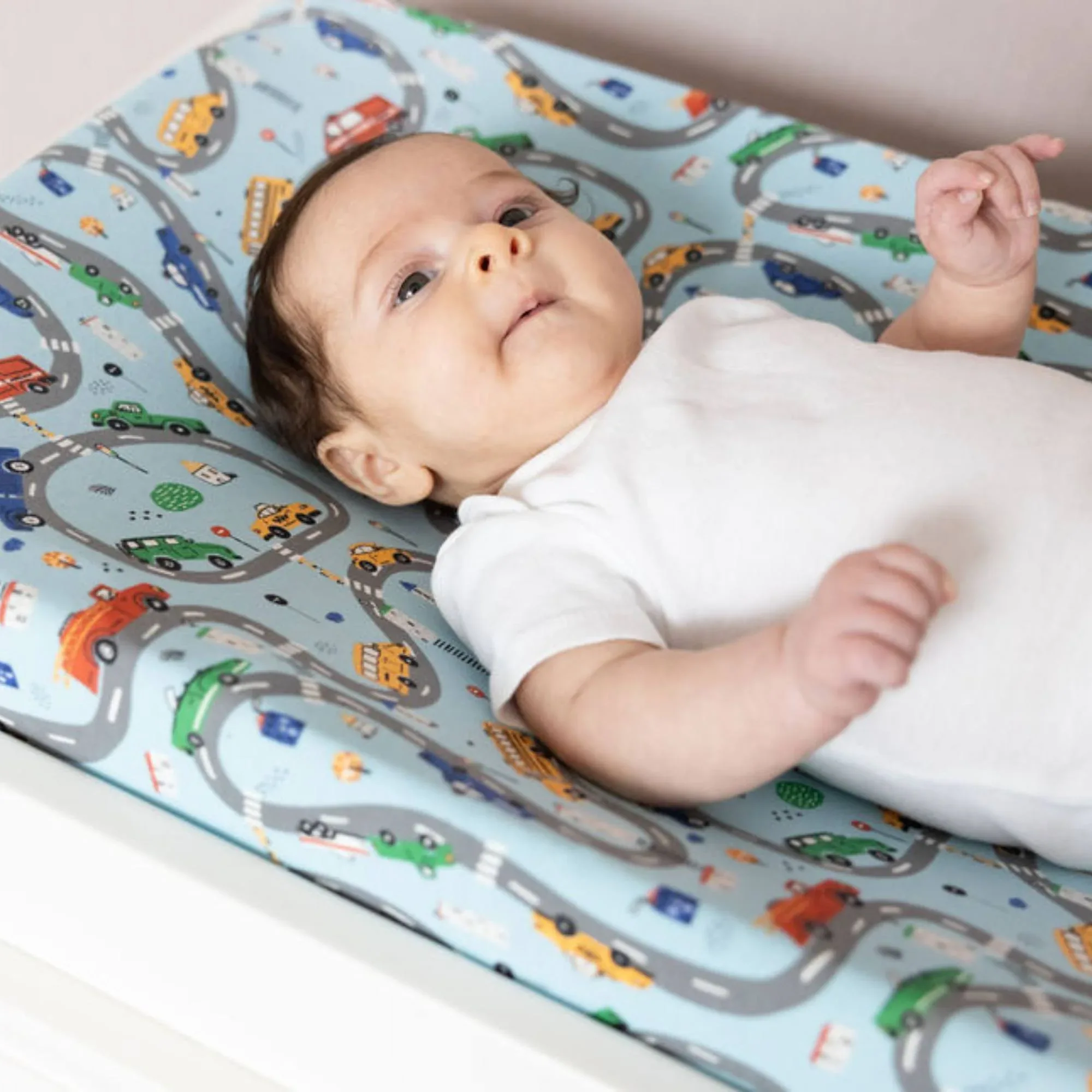 Organic Changing Pad Cover - Cars - Image 3