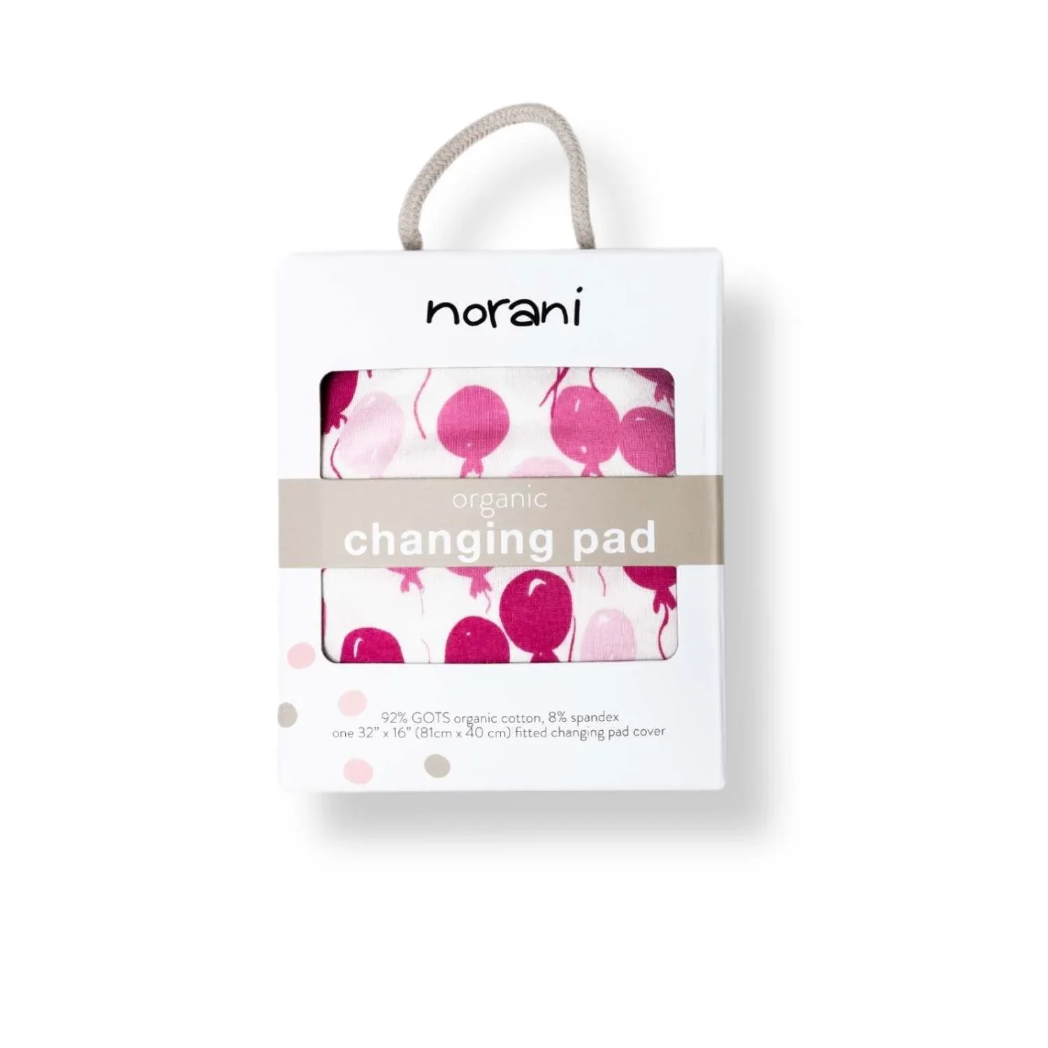 Organic Changing Pad Cover - Pink Balloons - Image 5