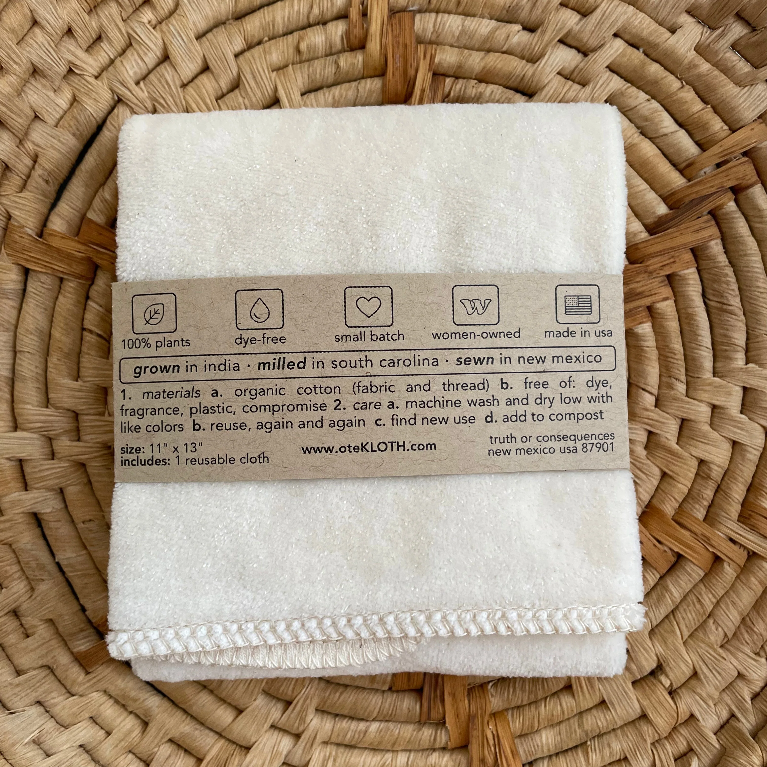 Organic Cotton Face Cloth | Cloud - Image 2