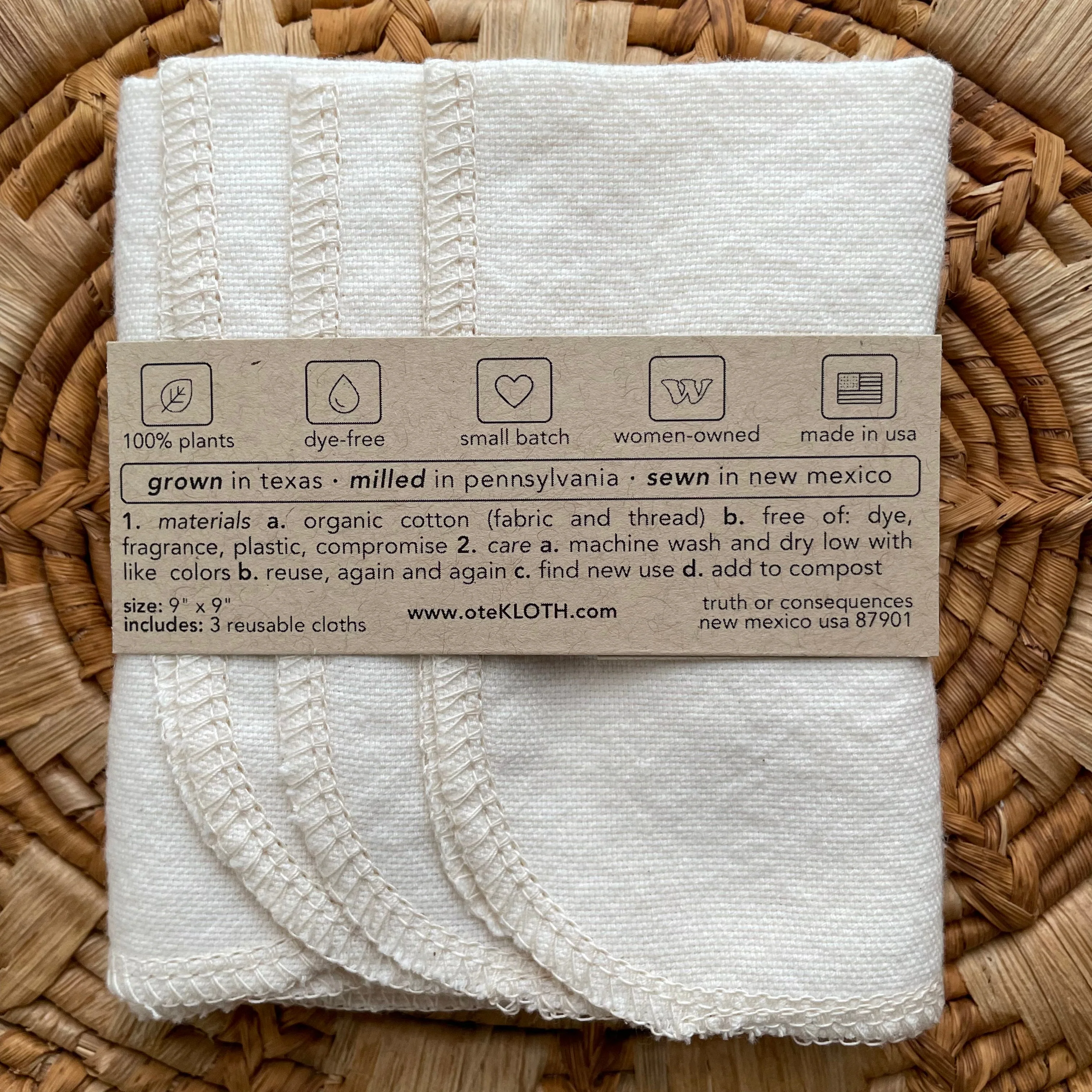 Organic Cotton Face Wipes | Woven - Image 2