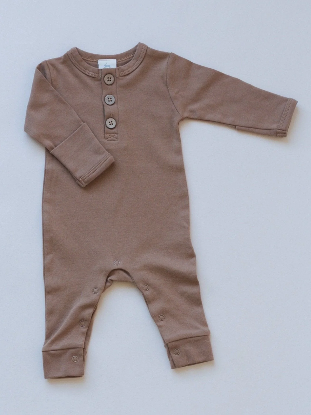 Organic Cotton Henley Romper - Image 3