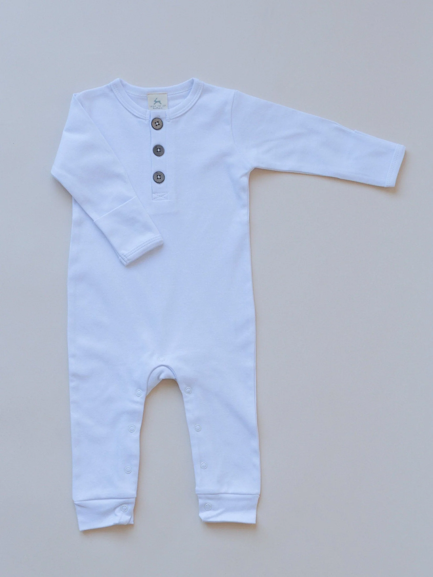 Organic Cotton Henley Romper - Image 5