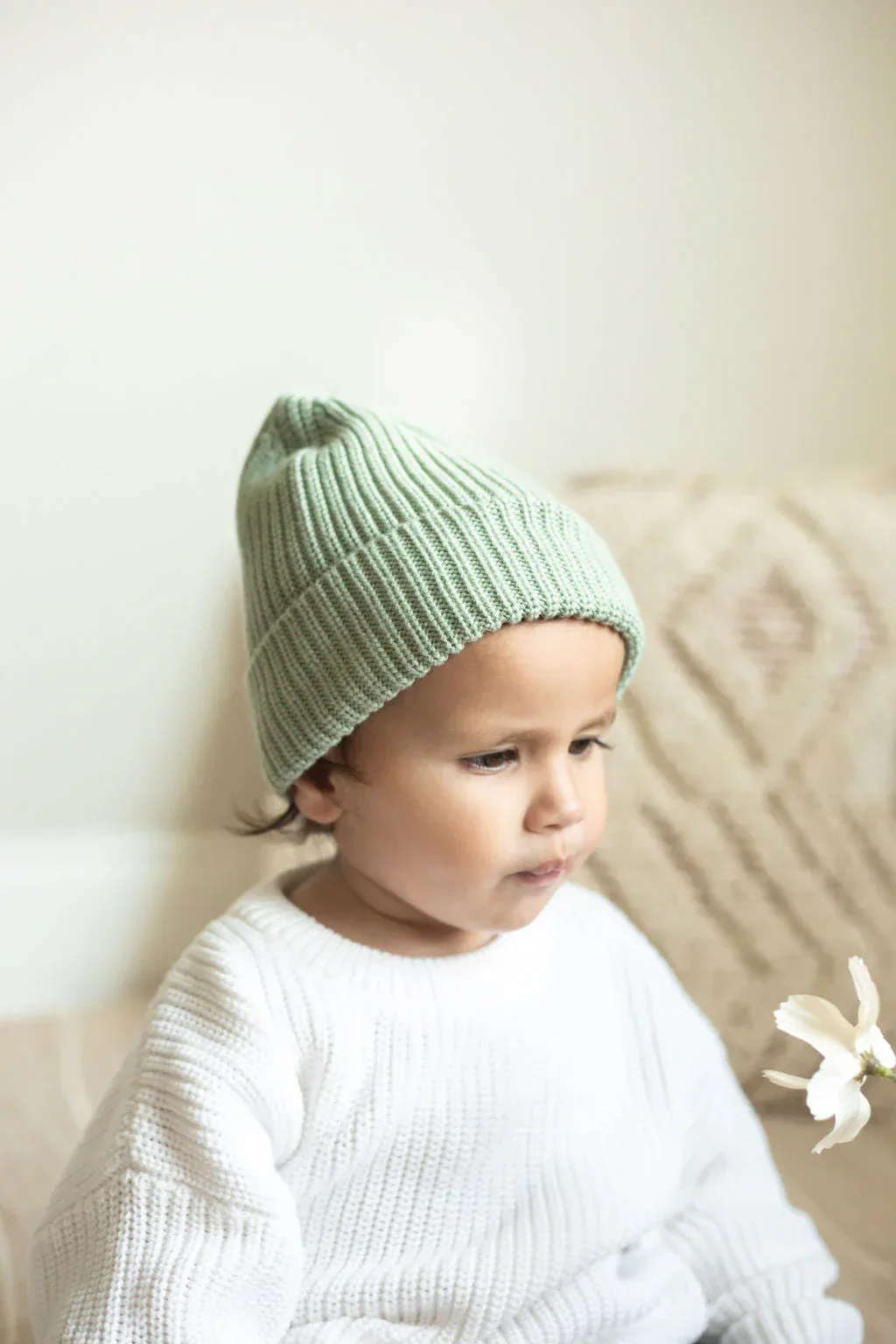 Organic Cotton Knit Beanie Caps for Babies and Kids - Image 3