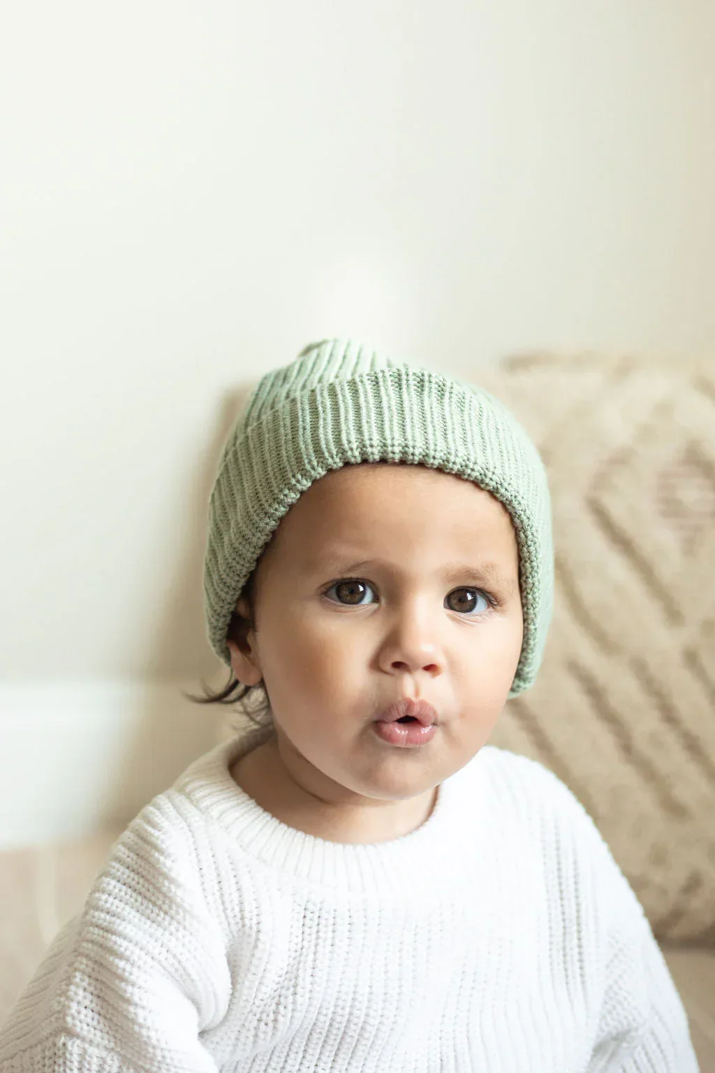 Organic Cotton Knit Beanie Caps for Babies and Kids - Image 4