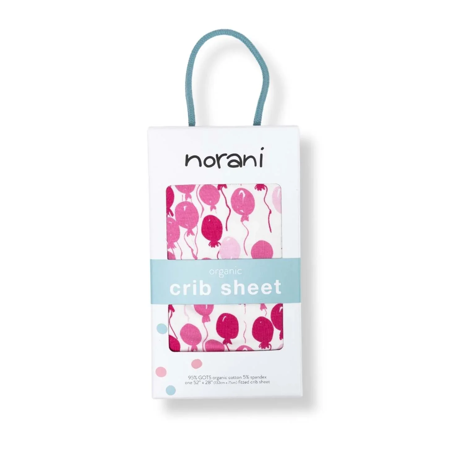 Organic Crib Sheet - Pink Balloons - Image 3