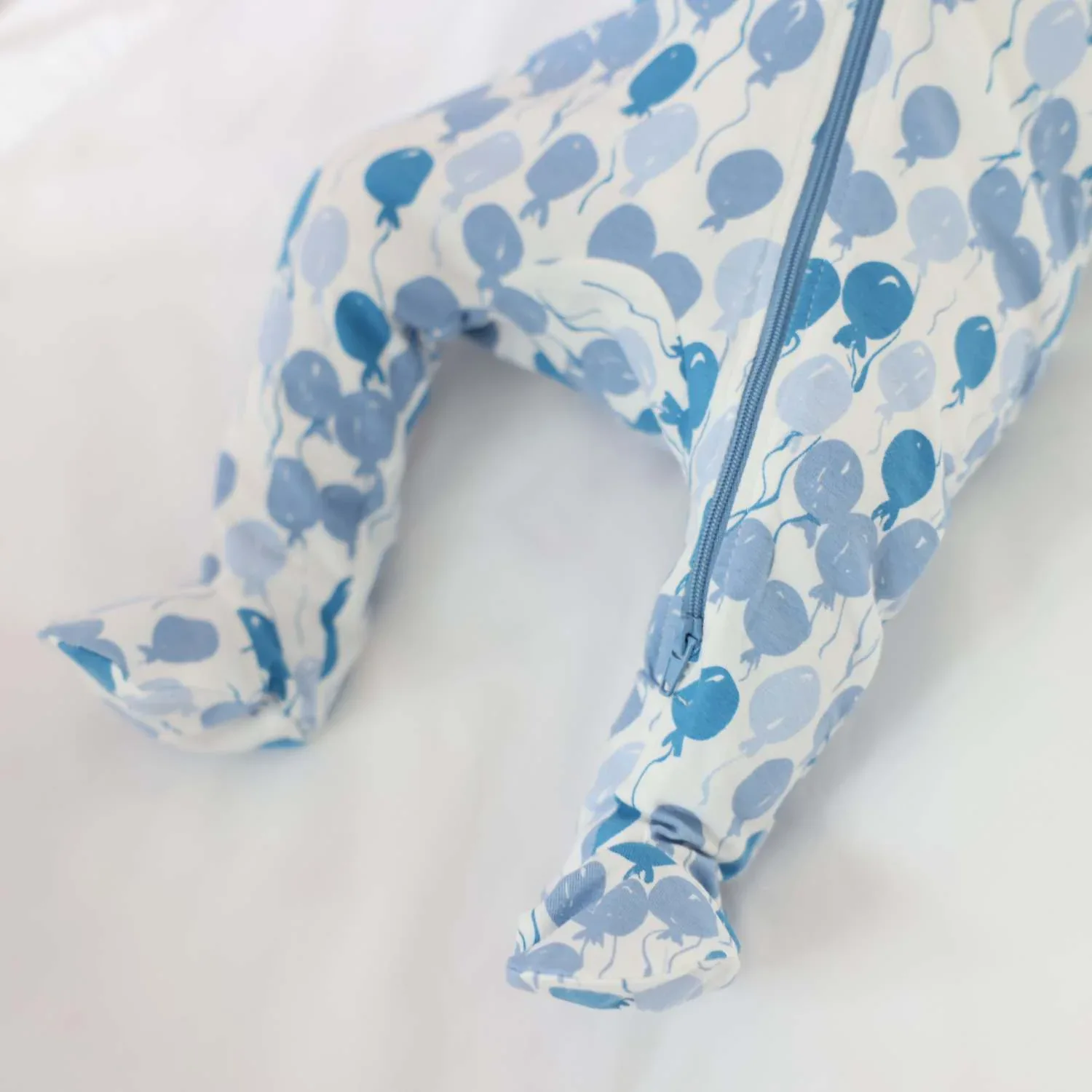 Organic Footie - Blue Balloons - Image 3