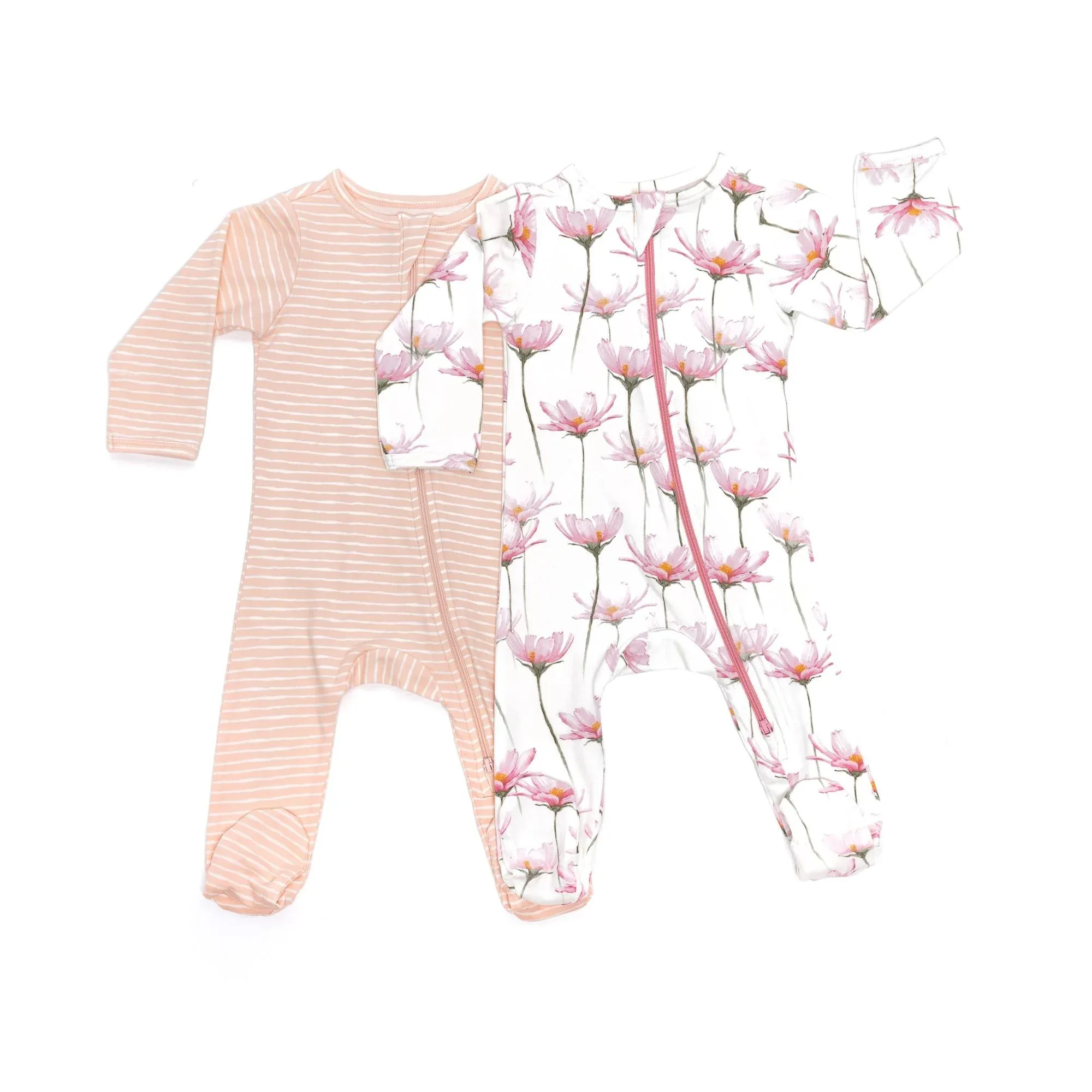 Organic Footie - Pink Petals - Image 4